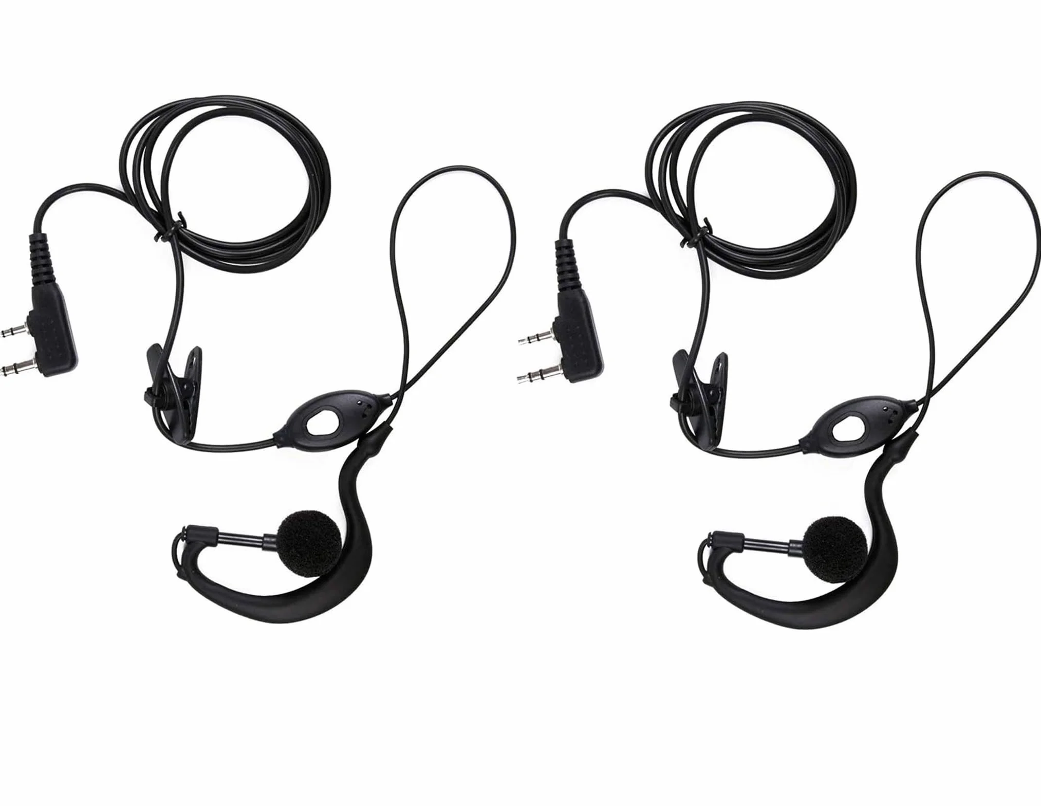 Mengshen Baofeng zestaw słuchawkowy z mikrofonem do BF-888S / BF-777S / BF-666S / UV-5R / 5RA / 5RE dwukierunkowy radiowy zestaw słuchawkowy Walkie Talkie (2 szt.), EJ01 2 szt