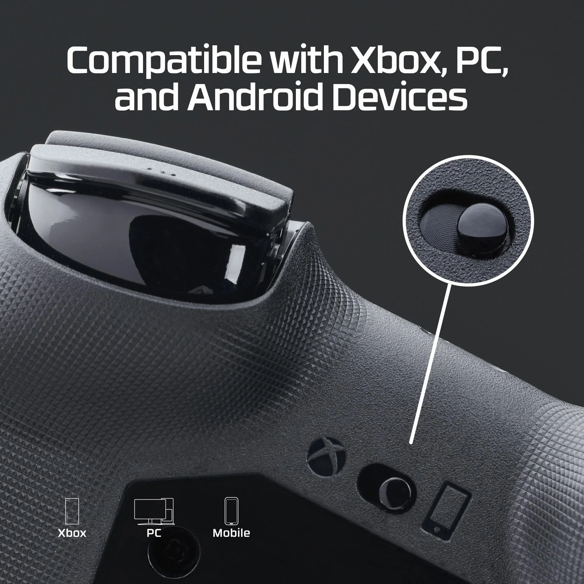 HyperX Clutch Both Mini - przewodowy kontroler do gier do konsoli Xbox One, Xbox Series X|S, Windows 10/11, Steam Deck, Android, czarny