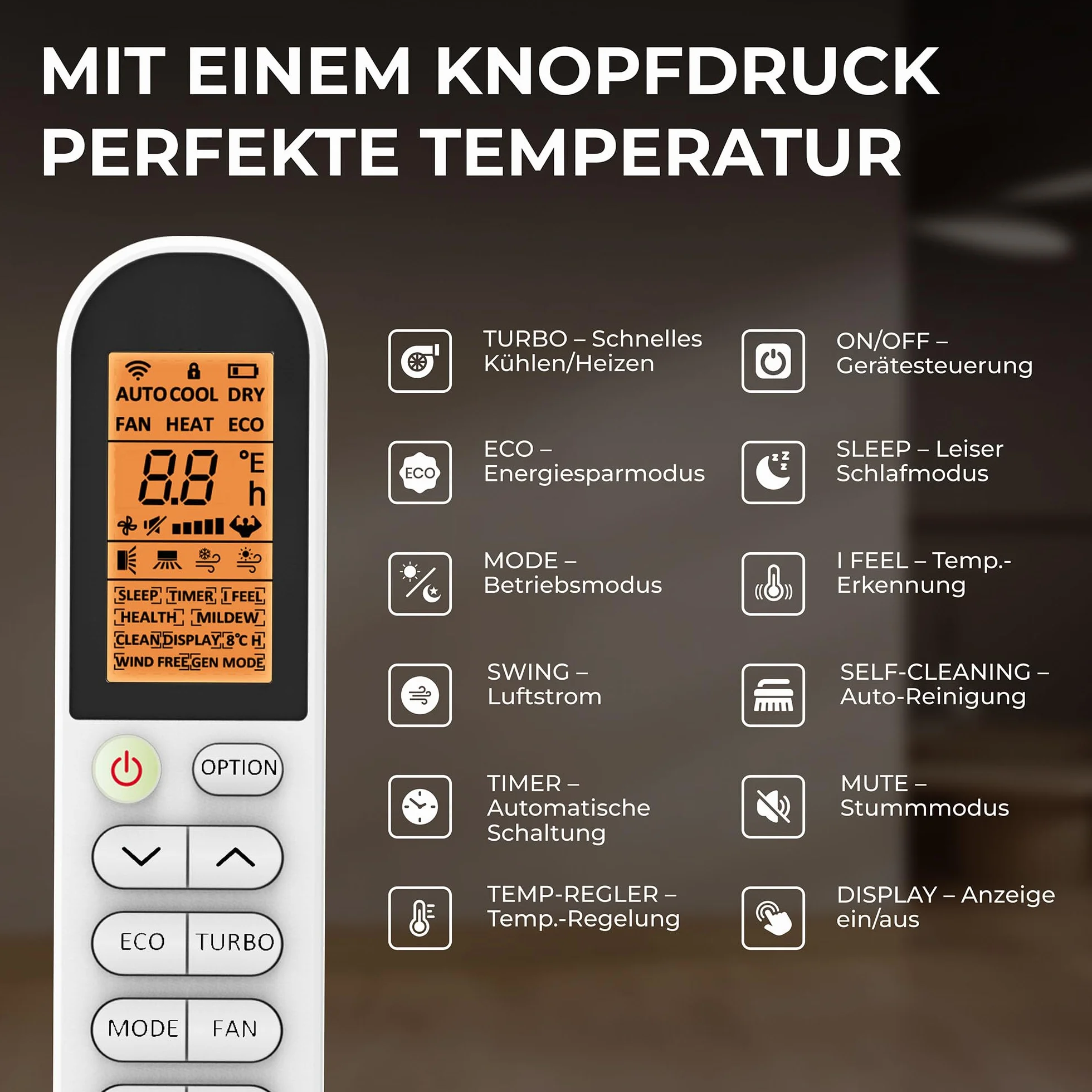 Kältebringer Klimatyzator typu Split – 12000 BTU – inwerterowy klimatyzator z funkcją ogrzewania, WiFi i aplikacją – do 55 m² – bardzo cichy – kompletny zestaw, przewód miedziany 5 m, czynnik