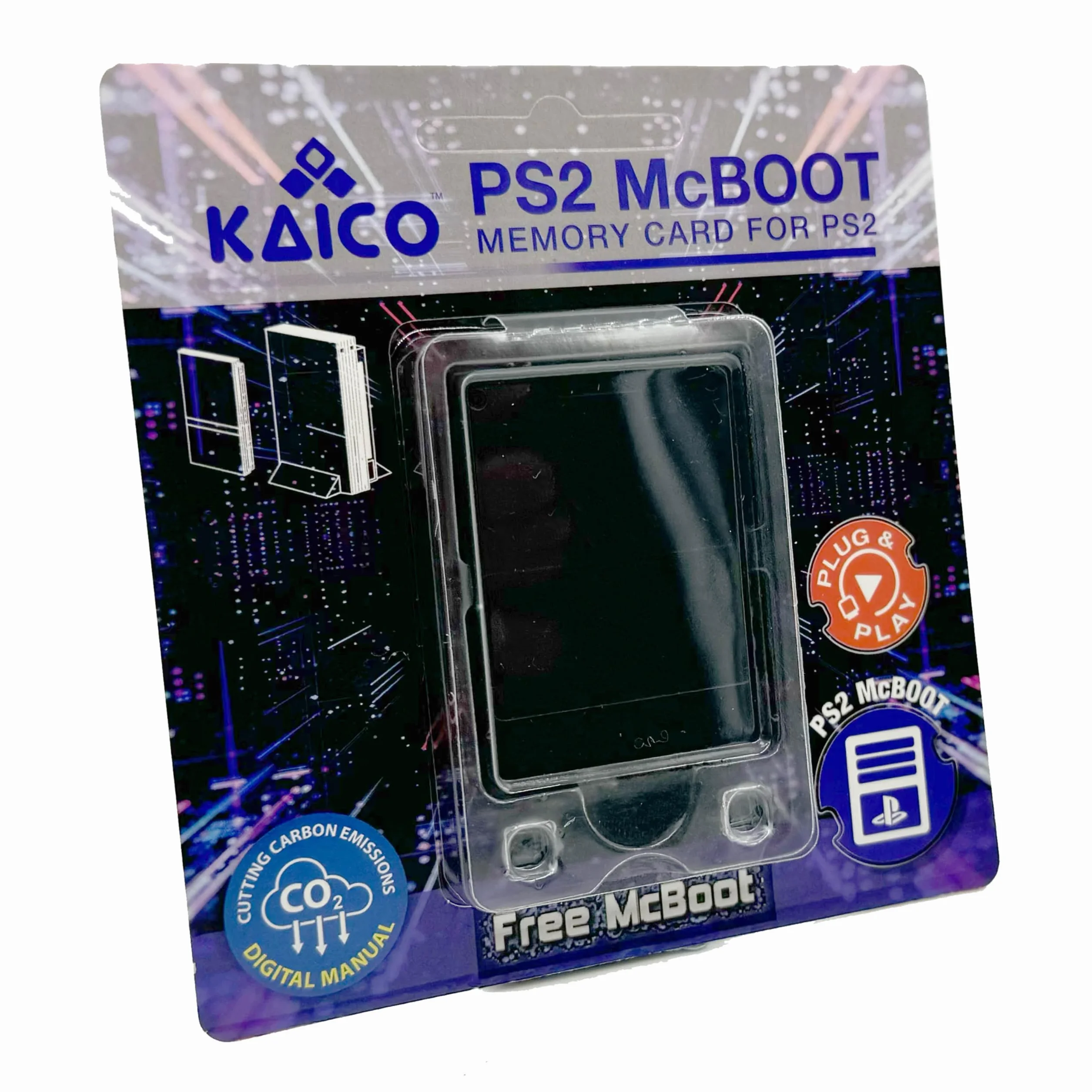 Kaico Free McBoot 8MB karta pamięci PS2 – FMCB 1.966 dla konsoli PS2 – Free McBoot PS2 Plug & Play – karta pamięci PS2 z rozwiązaniem softmod