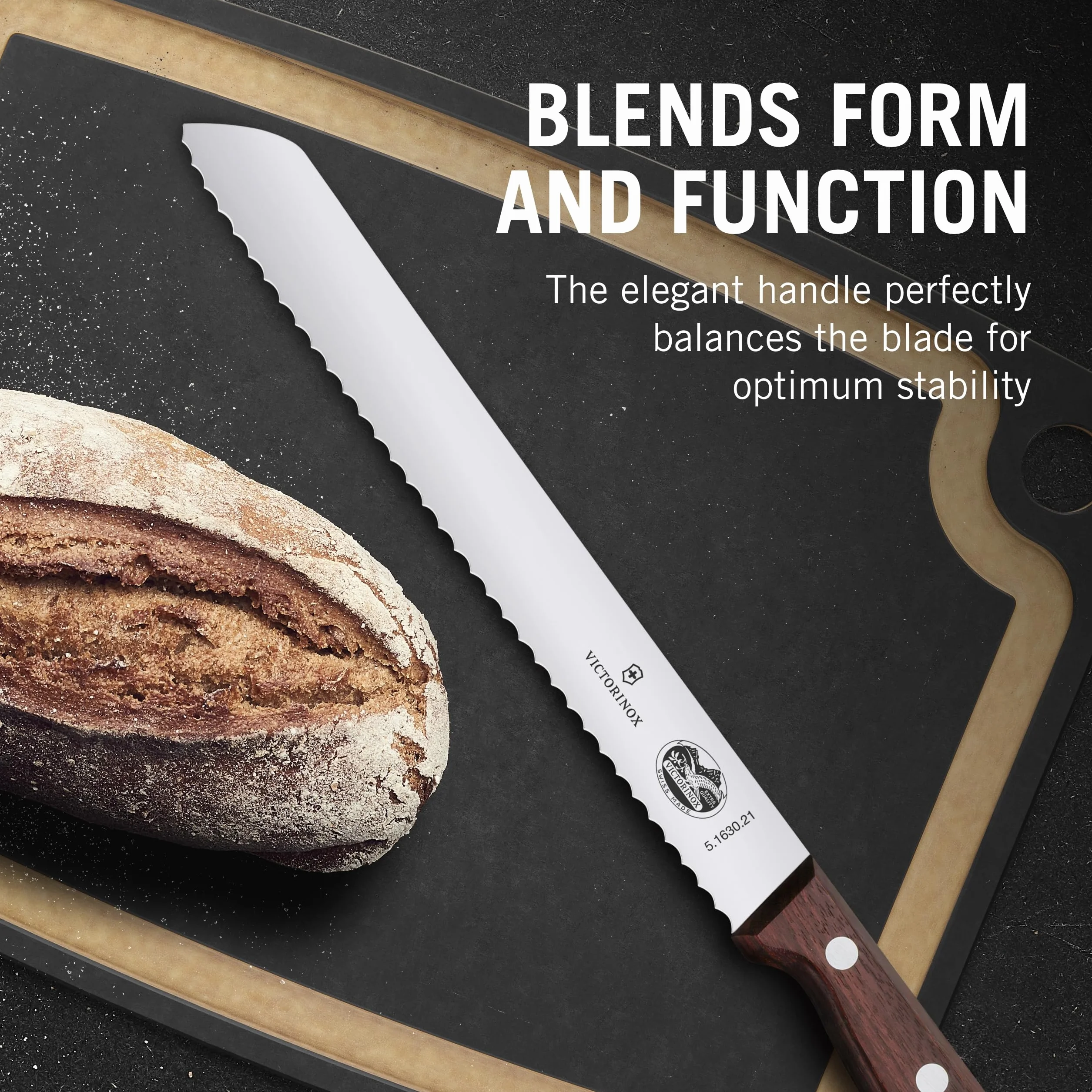 Victorinox Küchengarnitur 5.1020.21G Holzgriff Braun Extra scharfe Klinge