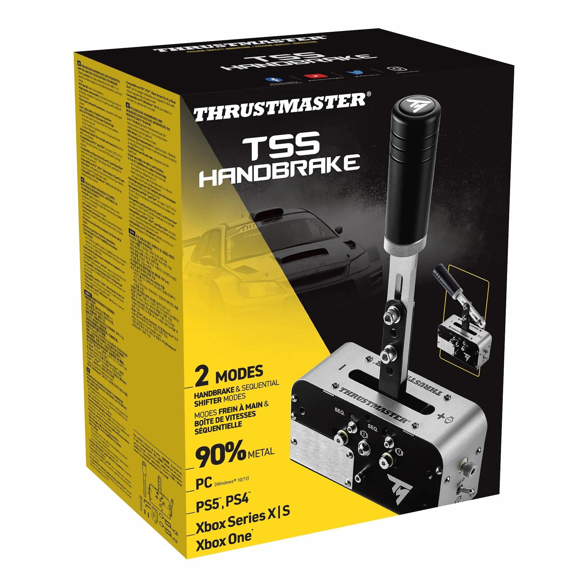 Thrustmaster TSS Handbrake, Progresywny Hamulec Ręczny i Dźwignia Sekwencyjnej Zmiany Biegów, Dla PC/PS5/PS4/Xbox Series X|S/Xbox One