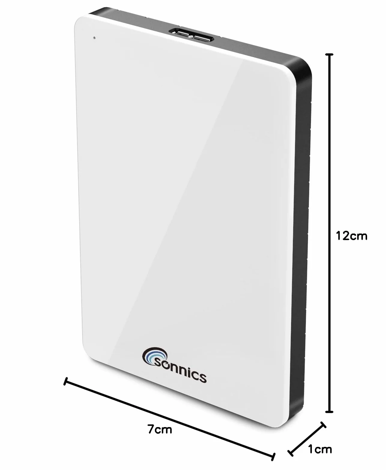 Sonnics 1TB USB 3.0 Zewnętrzne Pocket Dysk Twardy dla Okna PC, Mac, XBOX ONE and PS4, Biały
