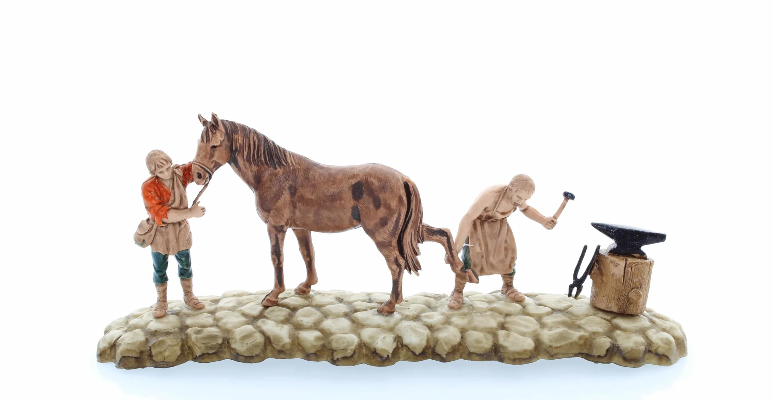 Moranduzzo zestaw 2 pasterzy do szopki 1:32 cm - figurki niezniszczalne, ręcznie wykończone