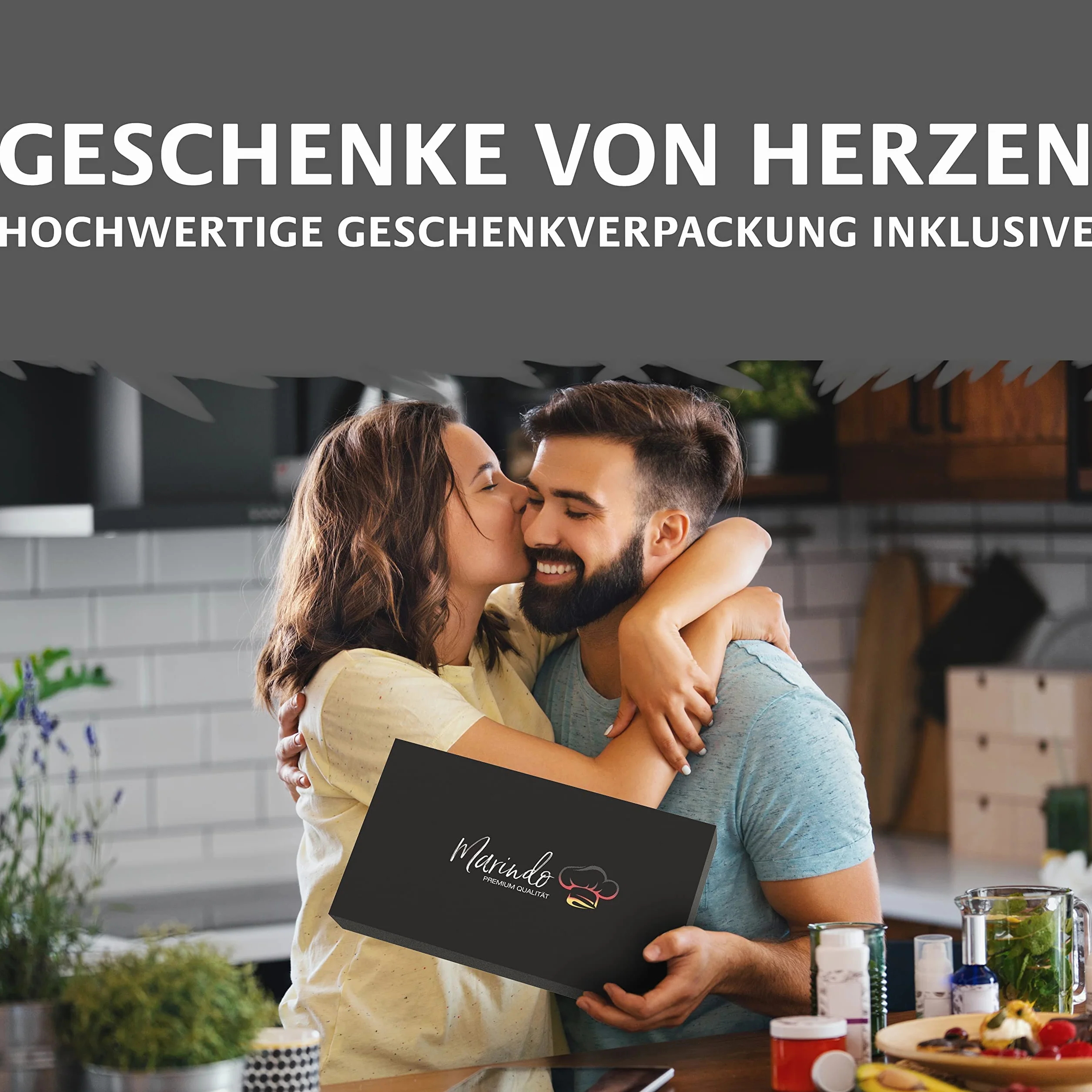 Marindo Grillpinzette | Kochpinzette | Küchenpinzette | 30cm lang | rostfreier Edelstahl | spülmaschinenfest | gerade Form | Fleischpinzette | Bratpinzette (Edelstahl)
