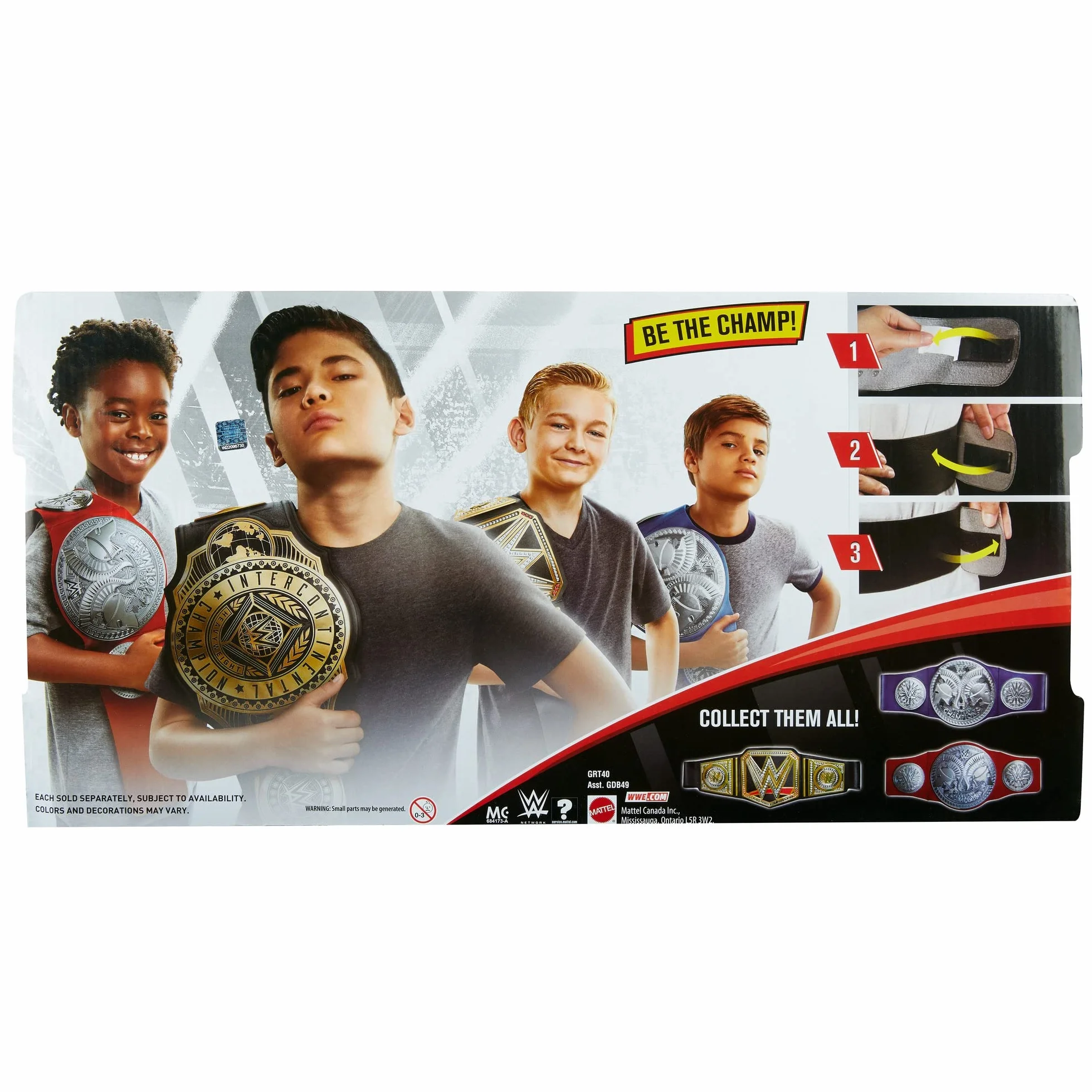 WWE GRT40 Live Action Intercontinental Championship wielokolorowe 20 cm x 1,5 cm x 100,3 cm