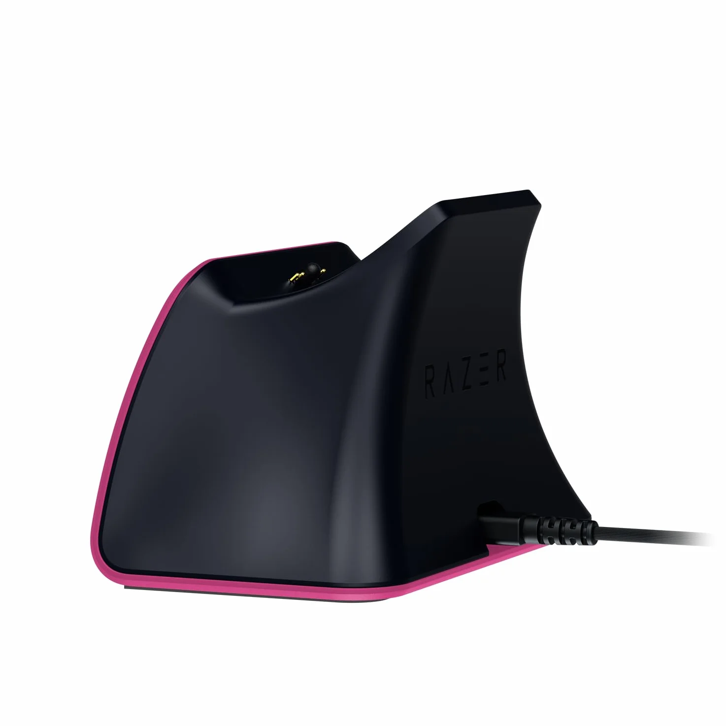 Razer Stacja do szybkiego ładowania – stacja szybkiego ładowania do kontrolera PS5 (szybkie ładowanie, zakrzywiona konstrukcja obudowy, obsługa jedną ręką, ładowanie przez USB) różowa