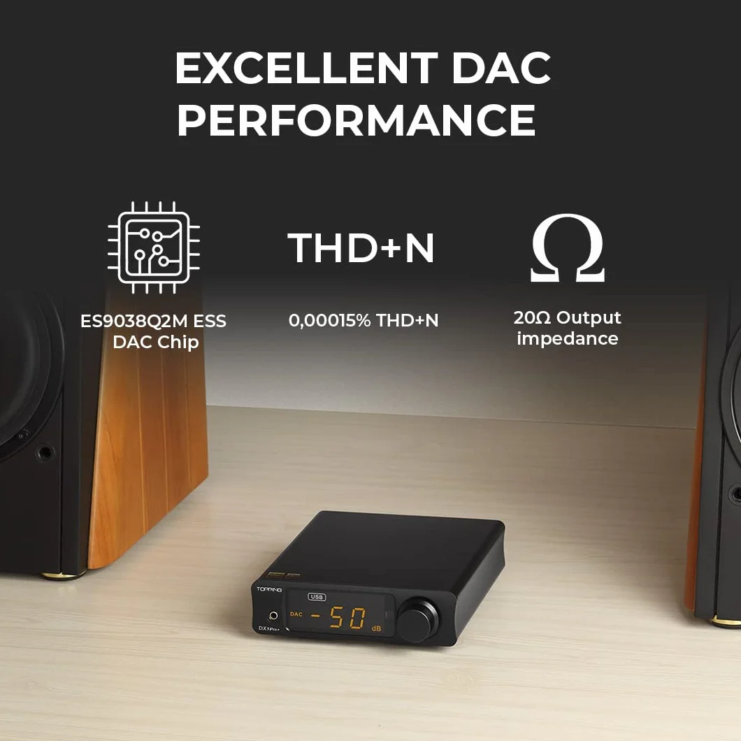 Topping DX3 Pro+ Wzmacniacz słuchawkowy Bluetooth (czarny)