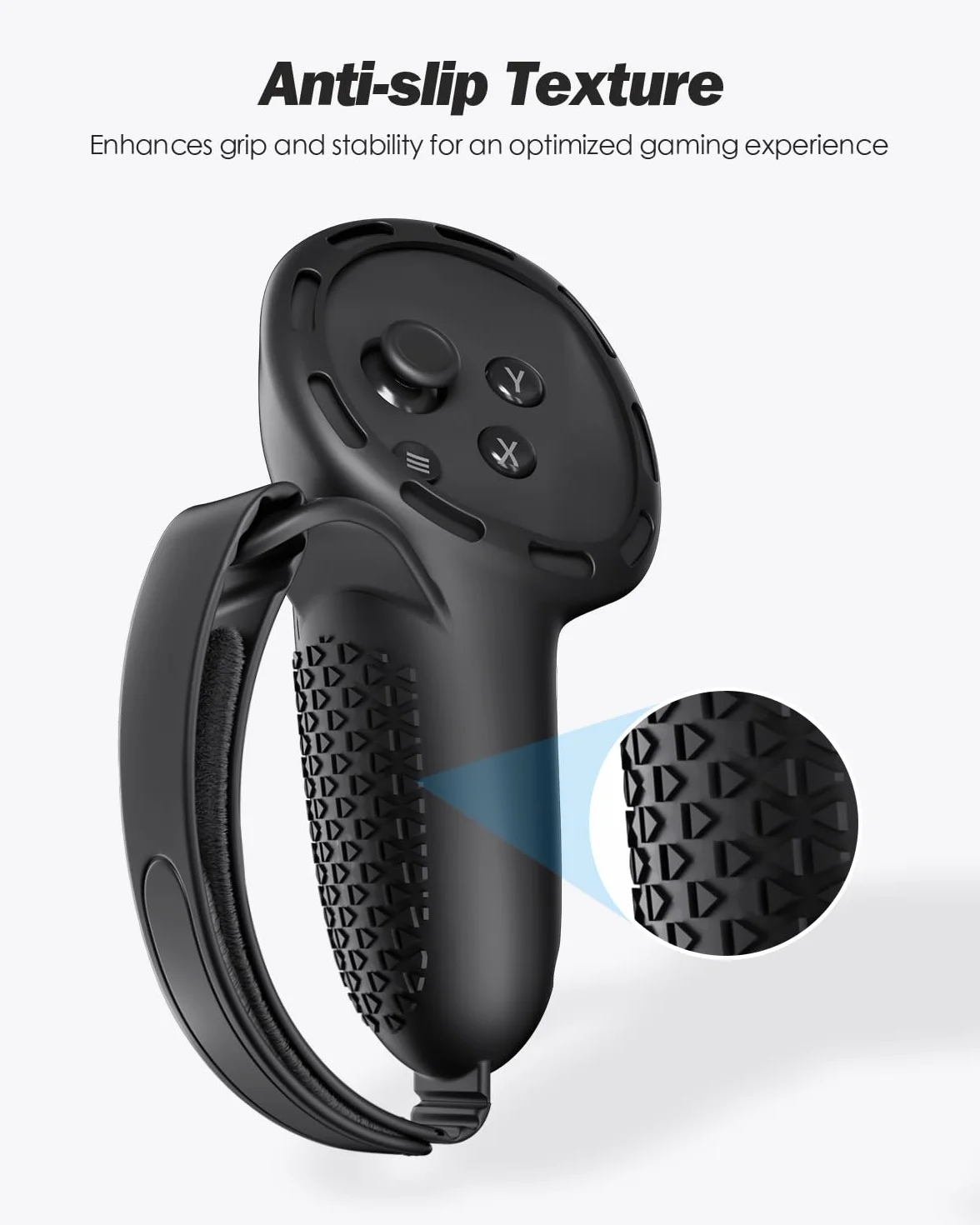SUPERUS Osłona uchwytu kontrolera dla Meta Quest 3, antypoślizgowa tekstura - akcesoria VR dla Oculus Quest 3