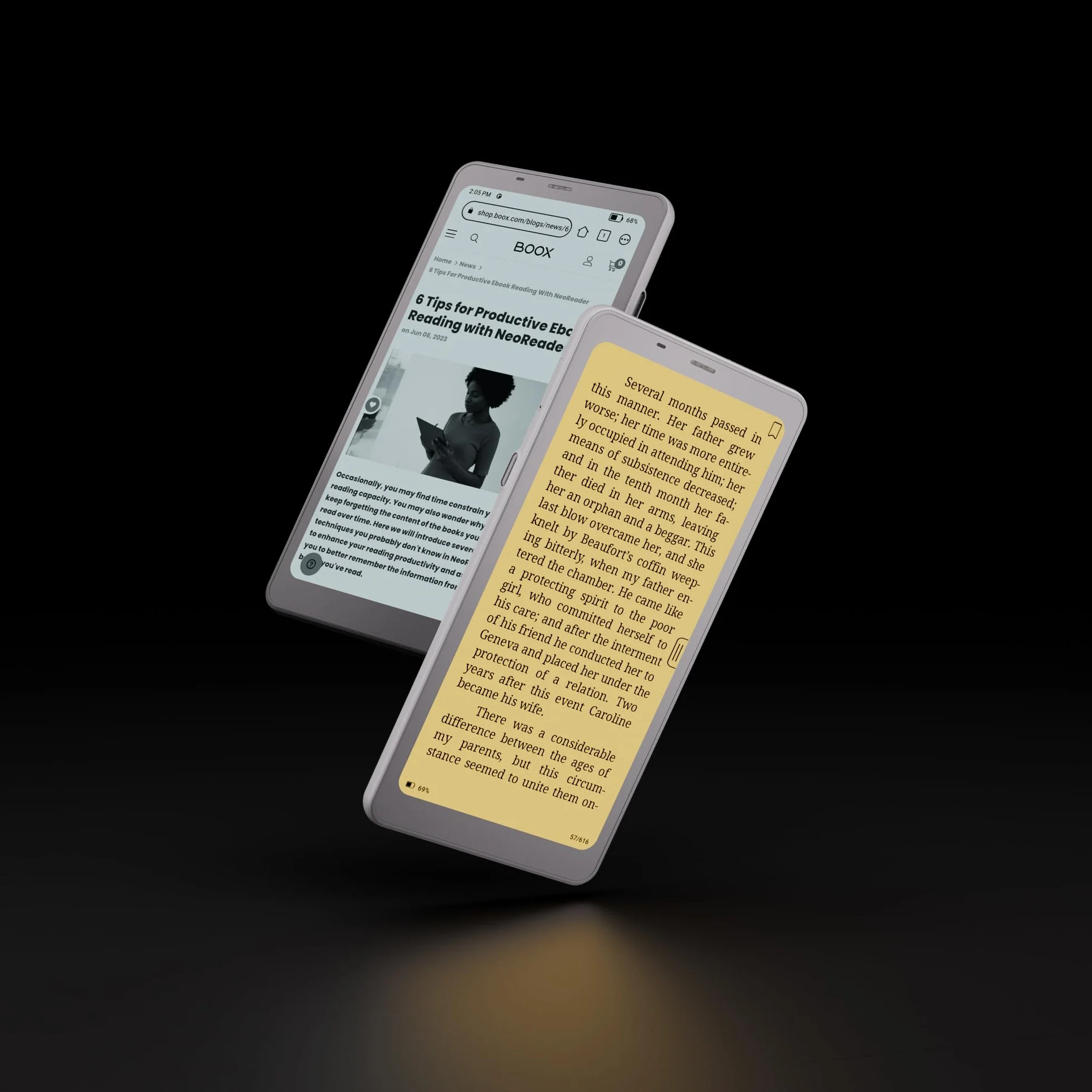 BOOX Palma 6.13" Mobilny ePapier Czytnik 128 GB Android 11 Światło E-Ink Kamera (Biel)