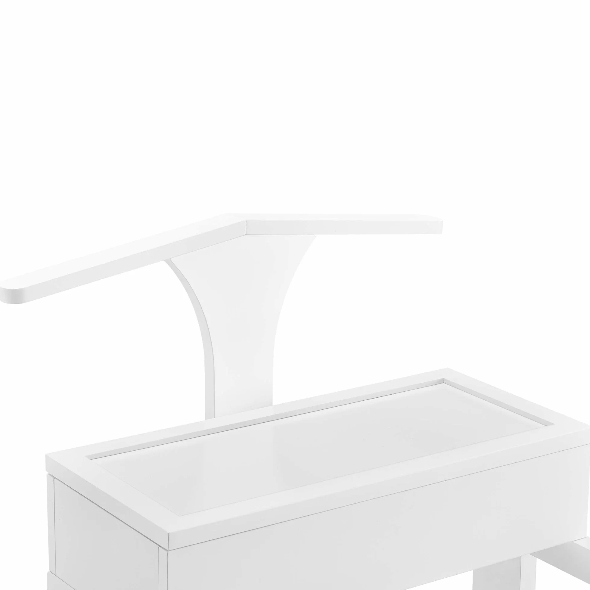 Wieszak na ubrania biały 43,5 x 34,5 x 110 cm MDF drewno sosnowe z kieszenią