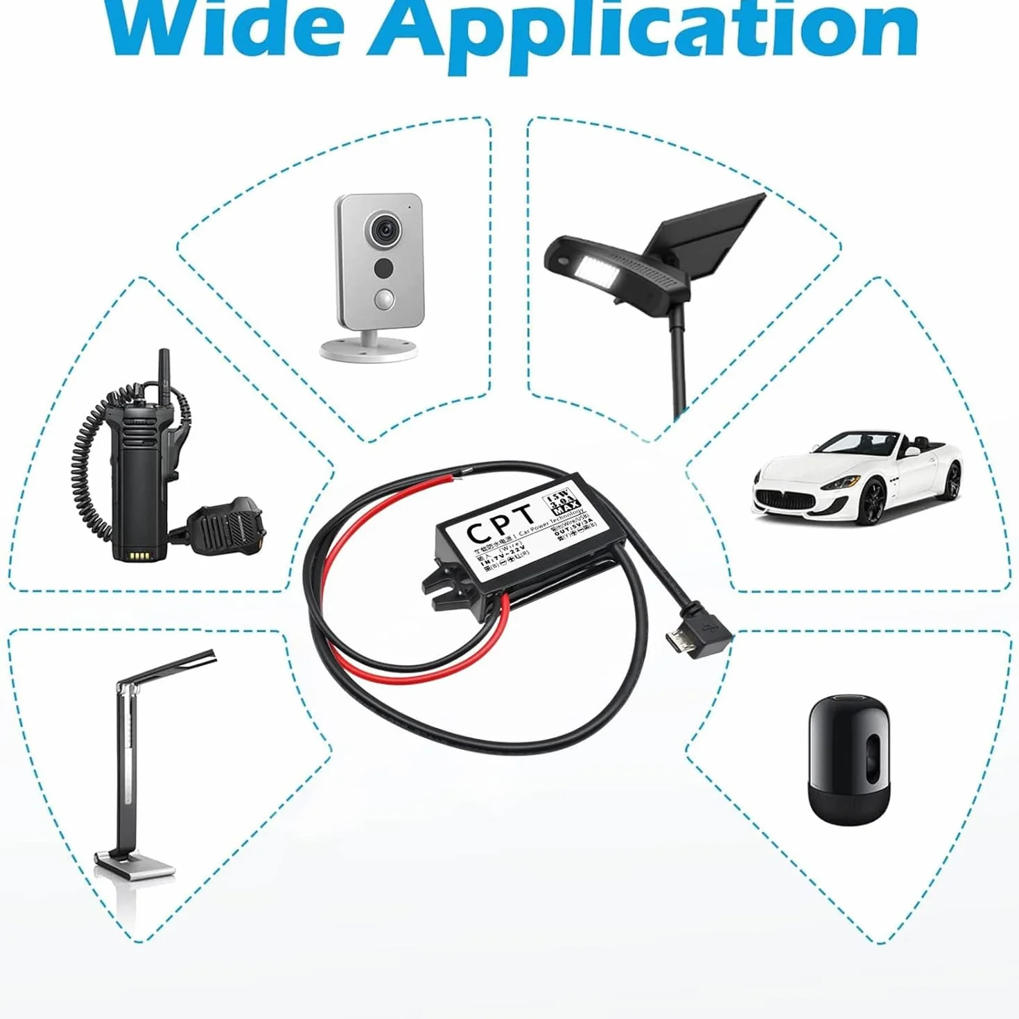 Heemol 12V na 5V Micro USB, moduł konwertera Buck 3A 15W DC na DC adapter samochodowy