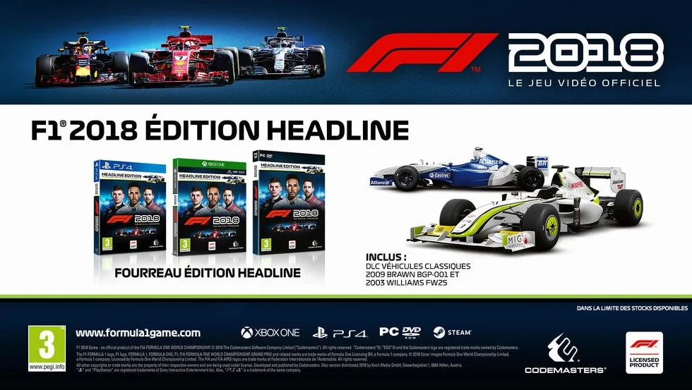 F1 2018 : Headline Edition