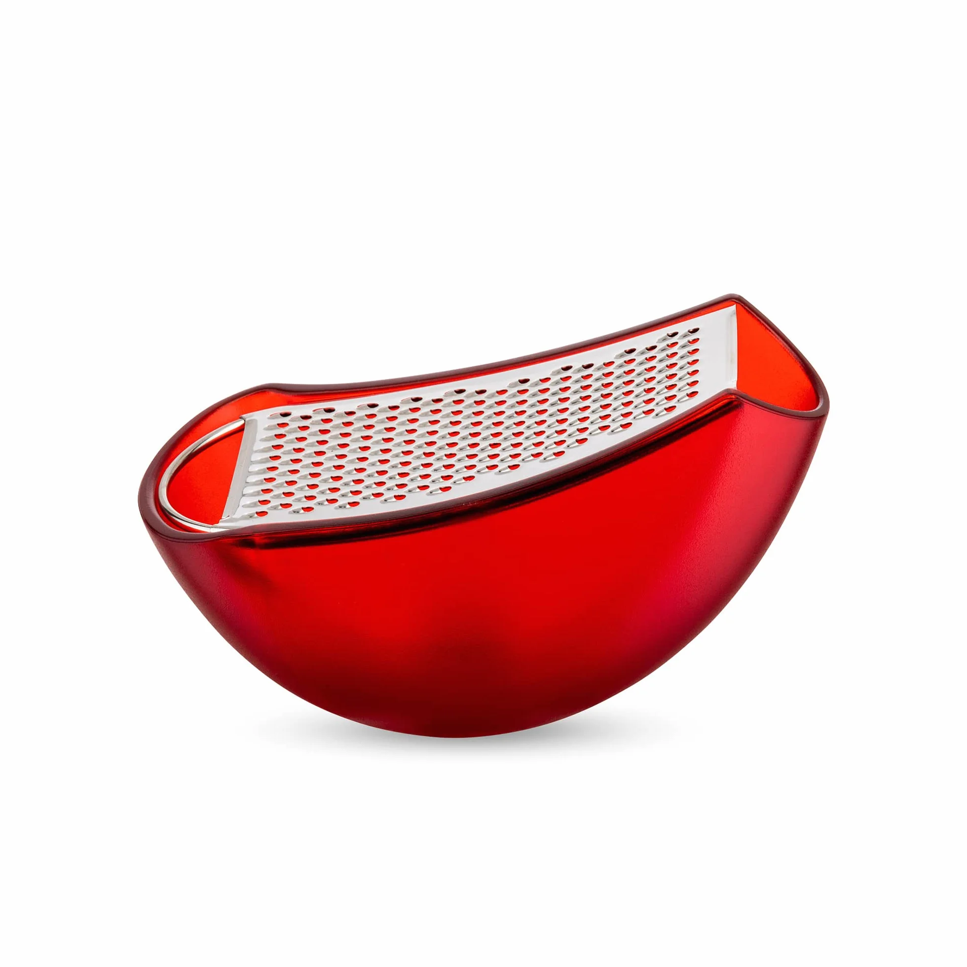 Alessi Parmenide AARU01 R - designerska tarka z piwnicą serową, z żywicy termoplastycznej polerowanej stali, czerwona