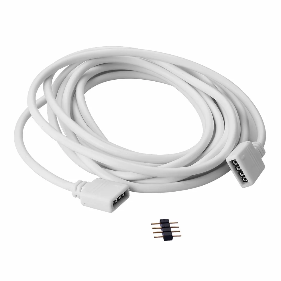 Sienoc 2,5 m 250 cm przedłużacz kabel do LED RGB-Strip 4-pinowy, łącznik, odpowiedni do taśm LED RGB