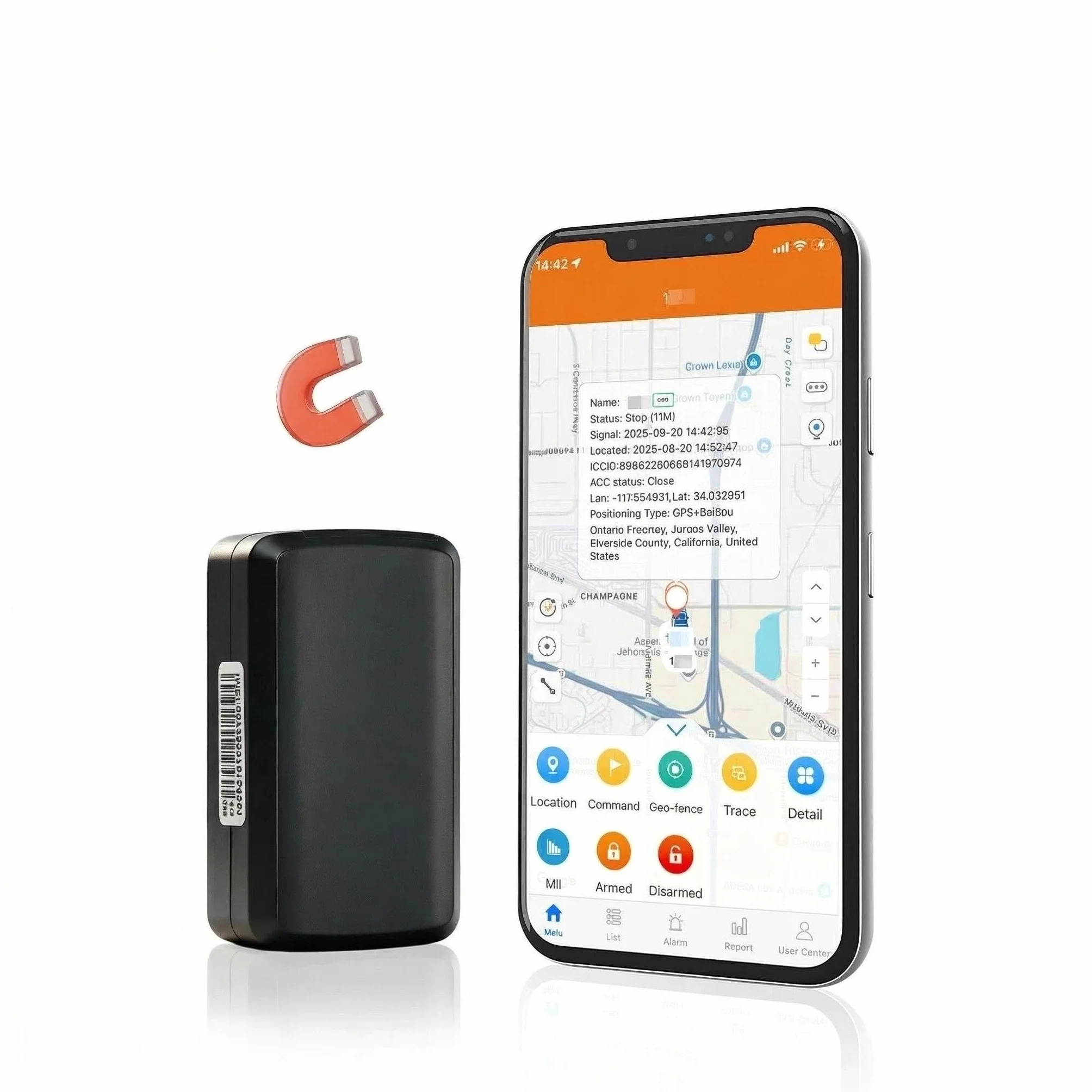 4G GPS Tracker samochodowy z magnesem, czas pracy baterii 90 dni, śledzenie w czasie rzeczywistym do 5 m, ogrodzenie geograficzne i alarm, do samochodów oldtimera/pojazdów/łodzi/przyczep