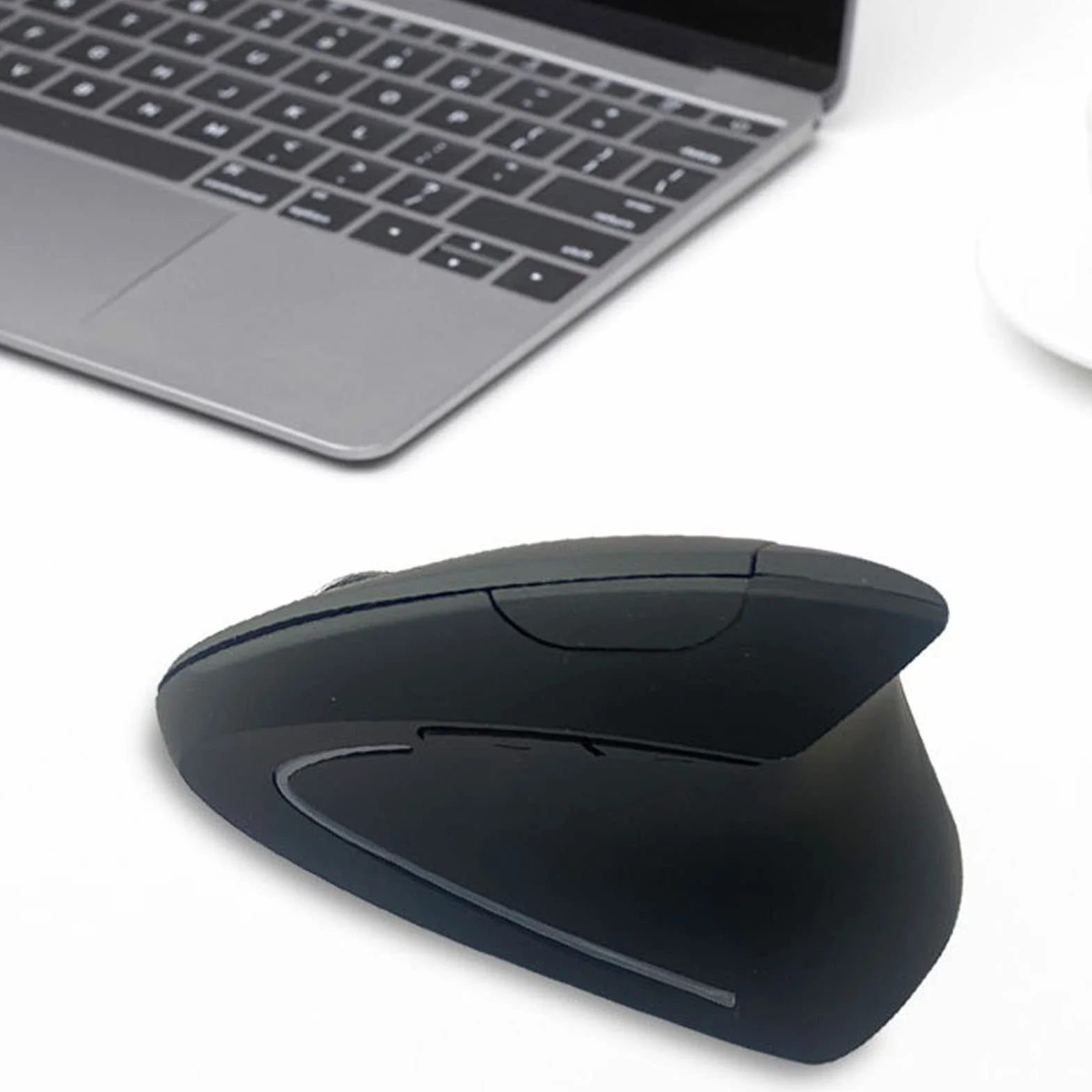 Mysz Ergonomiczna, Bezprzewodowa Pionowa Mysz Ergo 2,4G z regulacją DPI, Cicha Mysz Nadgarstkowa, Zasilana Bateryjnie do Laptopa, Komputera Stacjonarnego, Komputera PC, Gracza
