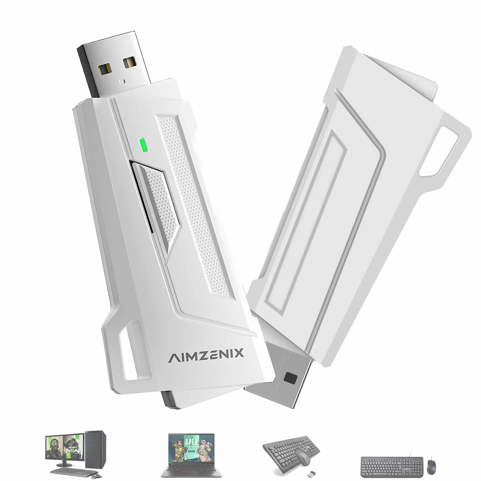 Megadream AX200 PC klawiatura i mysz adapter do komputera, aplikacja z funkcją Smart Joystick, częstotliwość raportowania 1000 Hz, bez rozruchu, elastyczne mapowanie, klawiatura gamingowa, konwerter