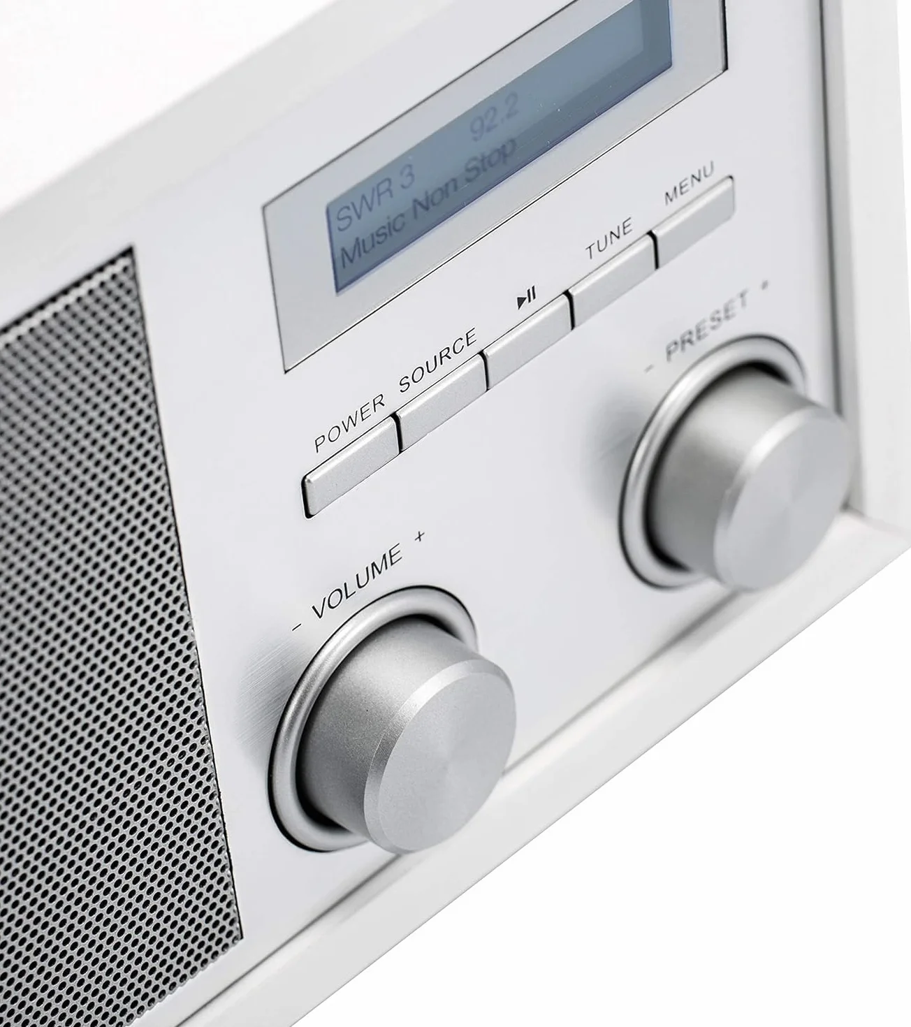 Blaupunkt Radio nostalgiczne RXD 180 DAB+ z AUX IN i Bluetooth, radio UKW PLL z RDS, kolorowy wyświetlacz RMS LC 5 W, radio kuchenne z łatwą obsługą, z przyłączem słuchawkowym, pokrętłem, białe