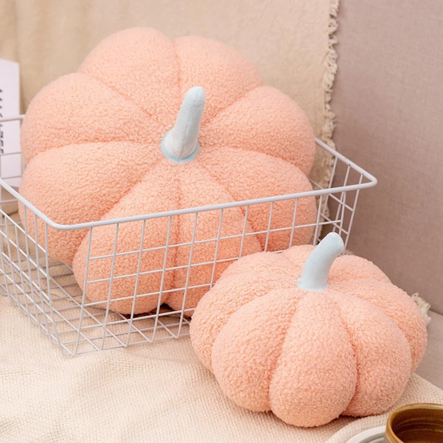 Poduszka dyniowa, poduszka dyniowa, dekoracja sypialni, poduszka dyniowa, dekoracja na Halloween, na imprezę, 20 cm, pomarańczowa