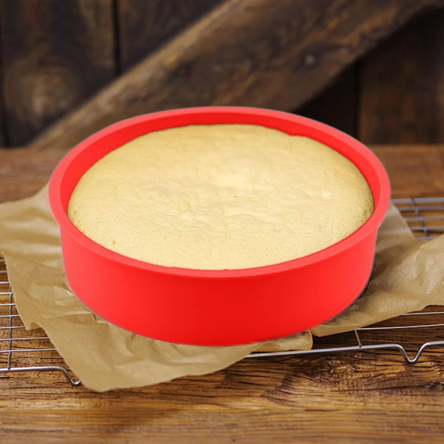 Silikonowe foremki do ciast okrągłe 10 cm 15 cm nieprzywierające do pieczenia