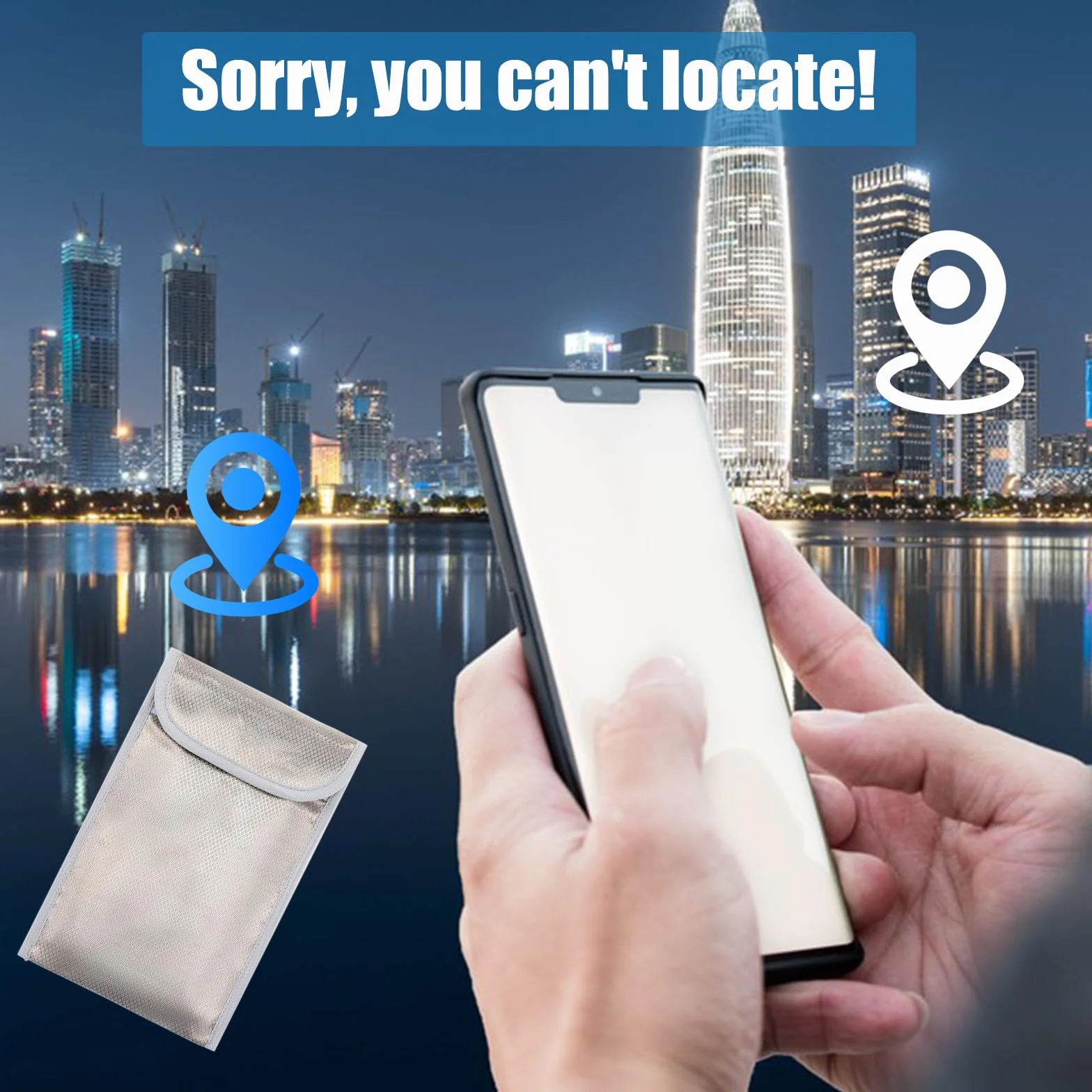 EMF Blocking Shield Sleeves for CellPhone, Faraday Pouch, etui blokujące EMF do smartfonów, blokowanie EMF do telefonów komórkowych dla bezpieczeństwa i prywatności przed 5G WiFi GPS RFID