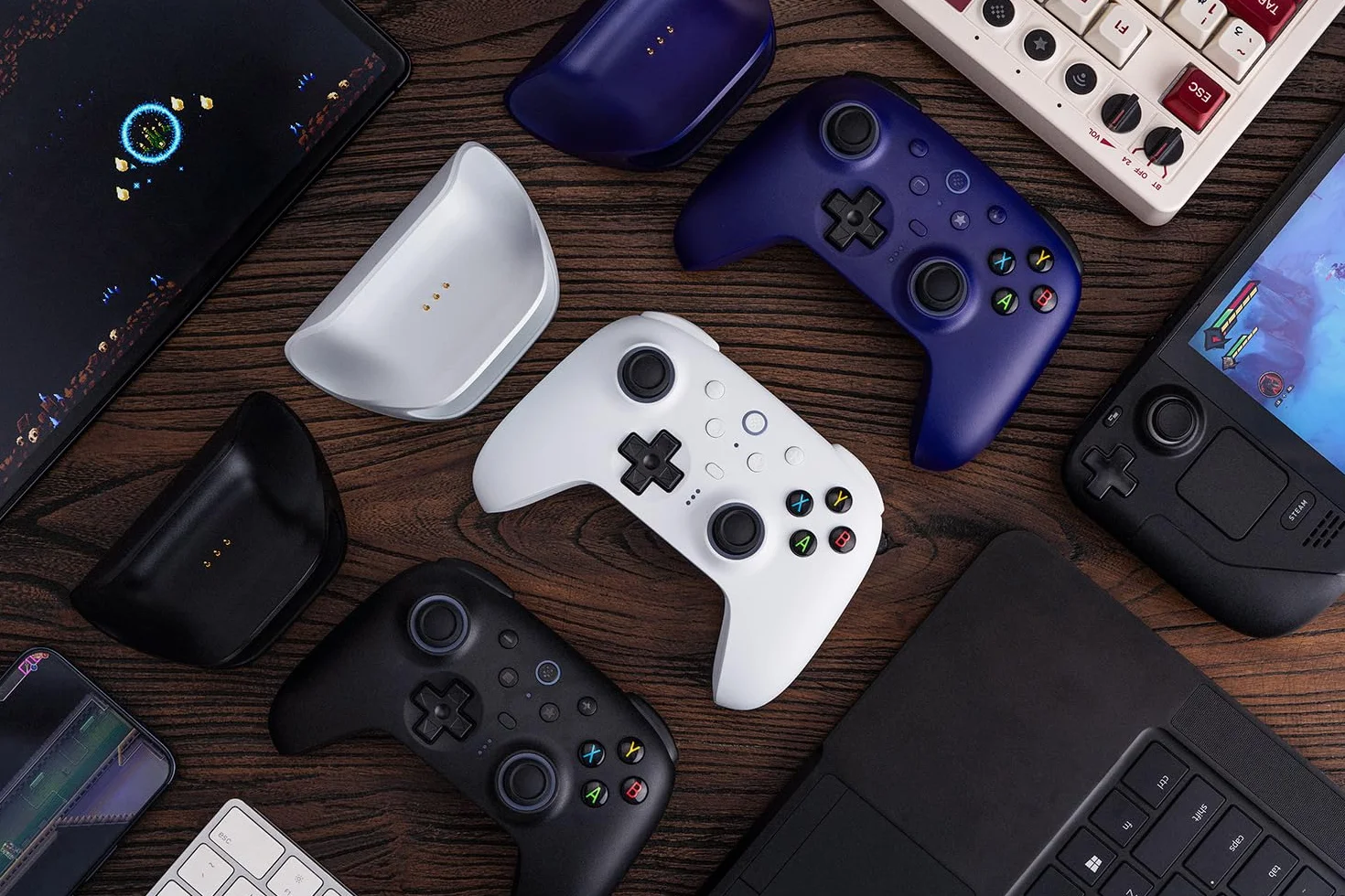 8BitDo Ultimate 2 Wireless Controller for Windows PC, Apple, Steam & Android, Gaming Controller with TMR Joysticks, Hall/Tactile Triggers, Motion Control, RGB Fire Ring, 1000Hz Polling Rate, Purple