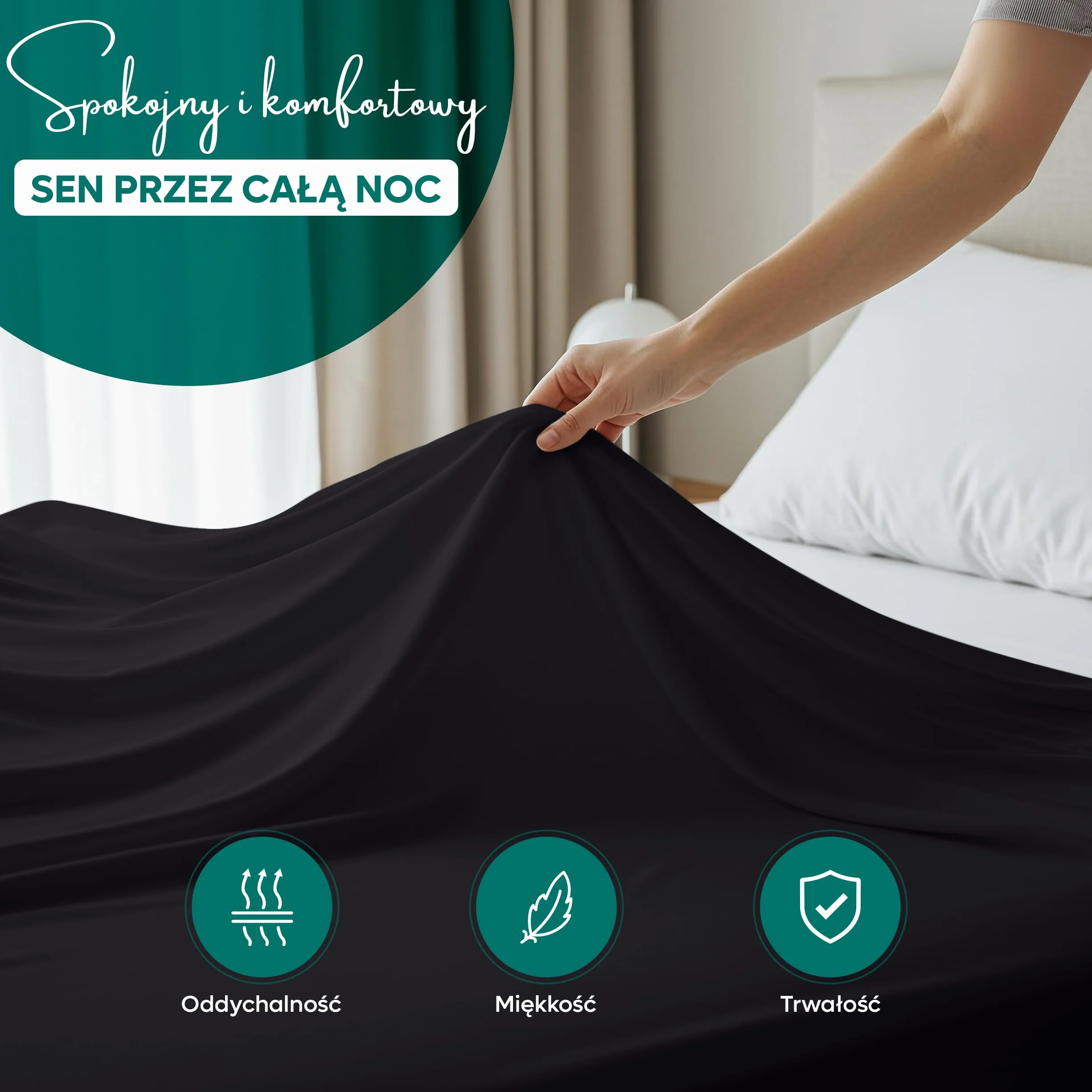 Utopia Bedding - Płaskie Prześcieradło Podwójne (225 x 255 cm, Czarny) - Soft Brushed Microfiber Fabric - dla rozmiaru łóżka 135 x 190 cm