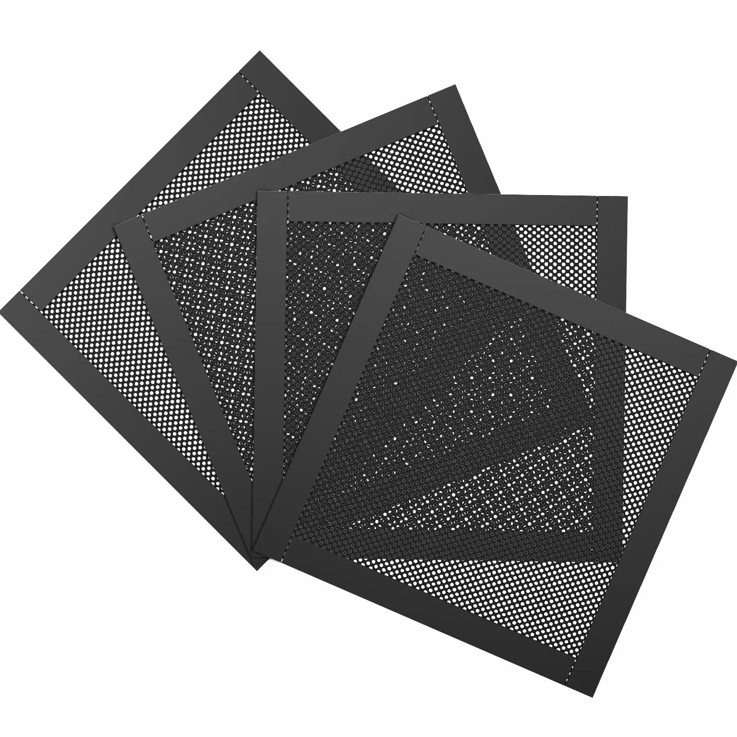MoKo 120 mm PCW PC wentylator chłodzący filtr przeciwpyłowy, 4 sztuki, ramka magnetyczna, wentylator PC, ochrona przed kurzem, kratka ochronna do komputera, ochrona przed kurzem, kratka wentylatora