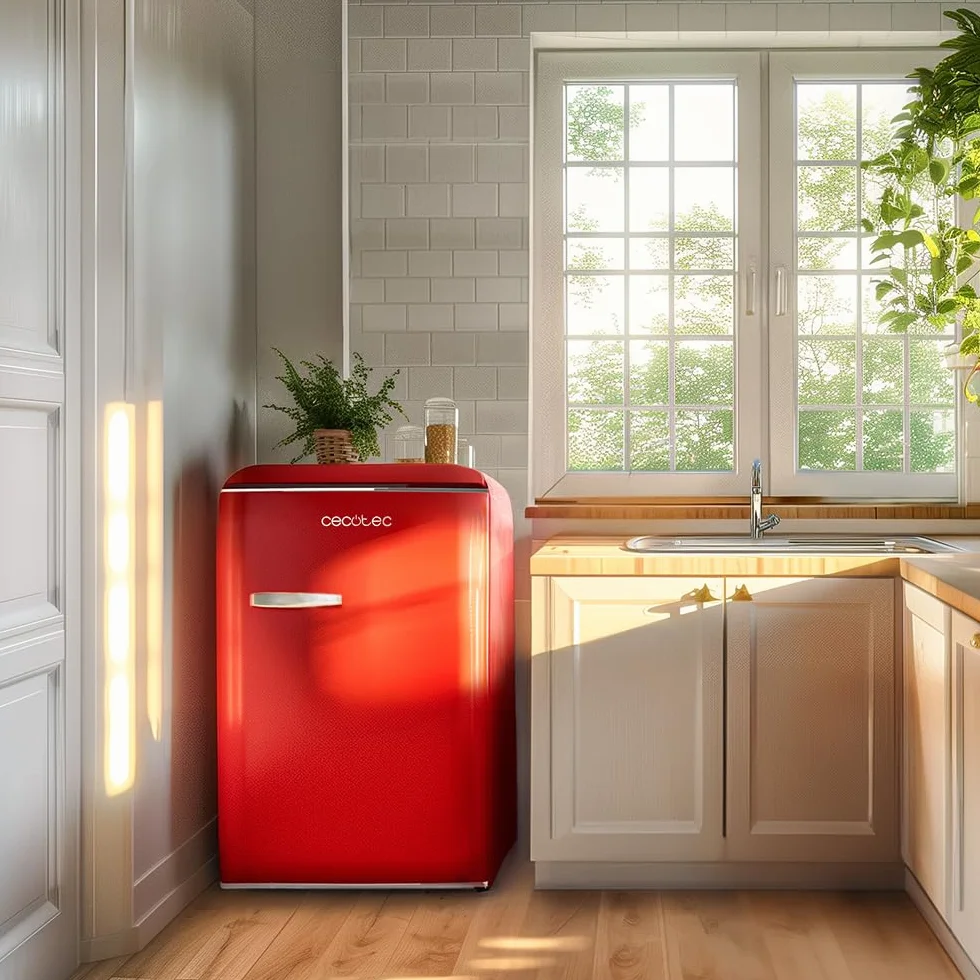 Cecotec Bolero CoolMarket TT Origin 110 Red E. Mini lodówka Retro 1-drzwiowa 110 l