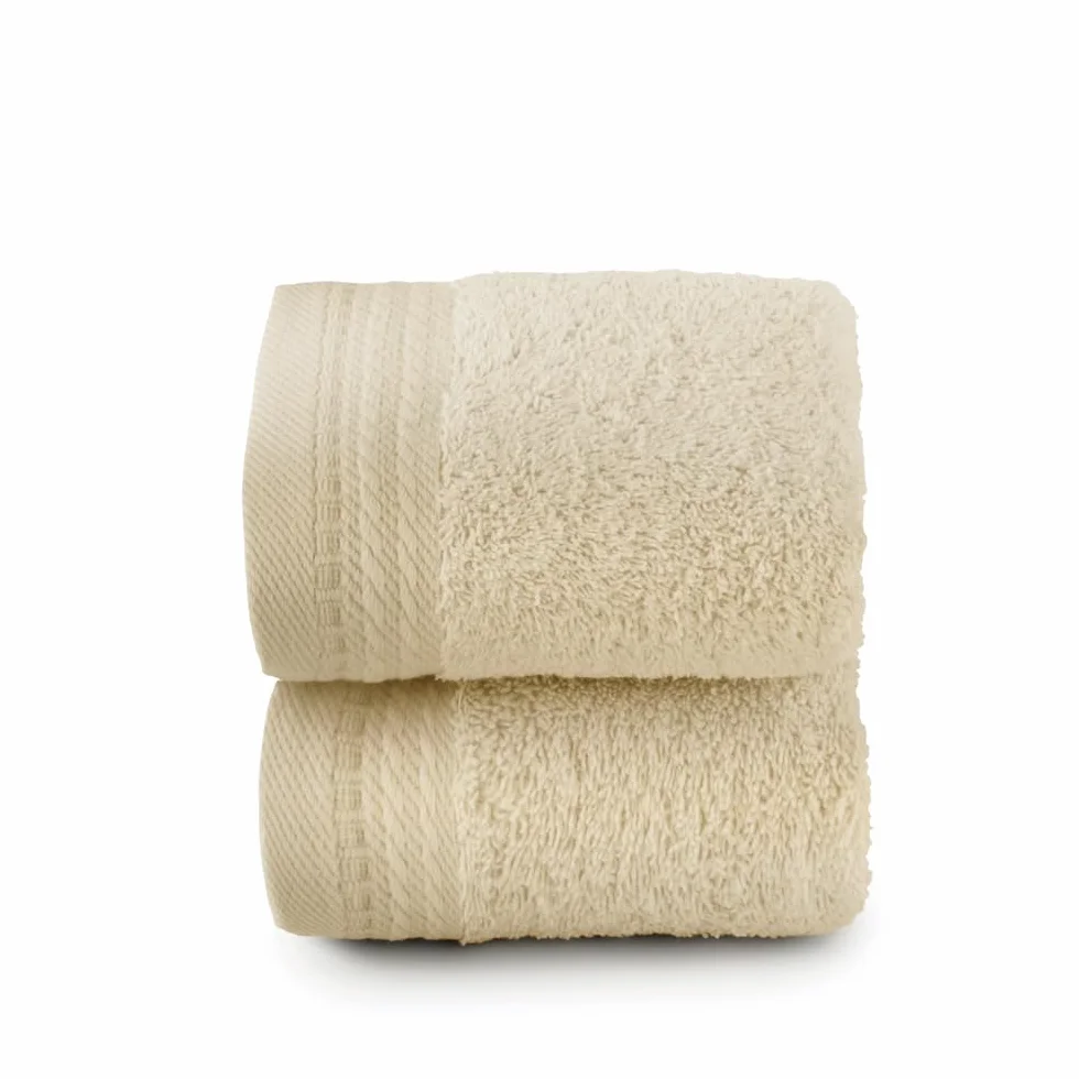 RIZO Top Towel - Zestaw 2 ręczników bidetowych, ręczniki kąpielowe, małe ręczniki - 100% czesana bawełna, 600g/m2, wymiary 30 x 50 cm, naturalne