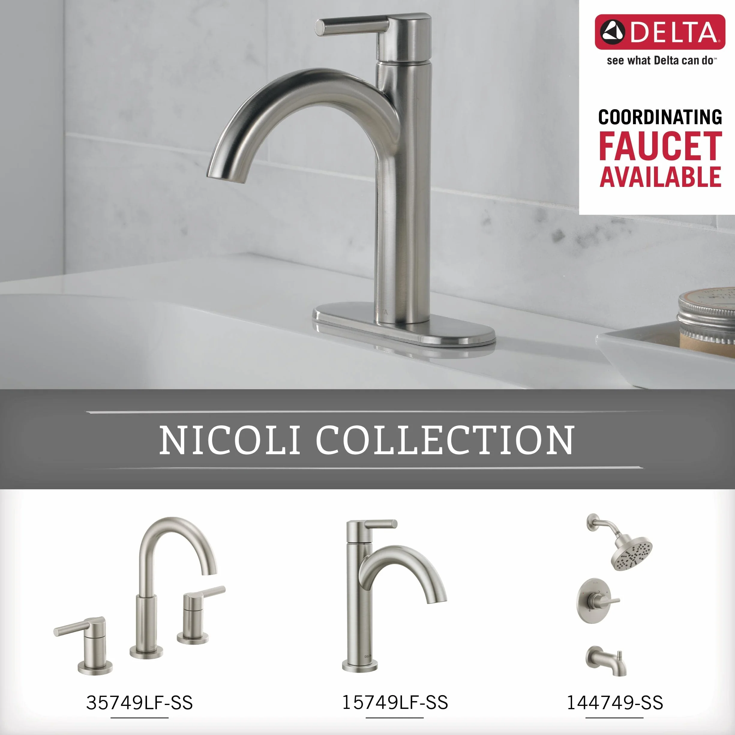 Delta NIC50-DN Nicoli Toilet Paper Holder, SpotShield Brushed Nickel