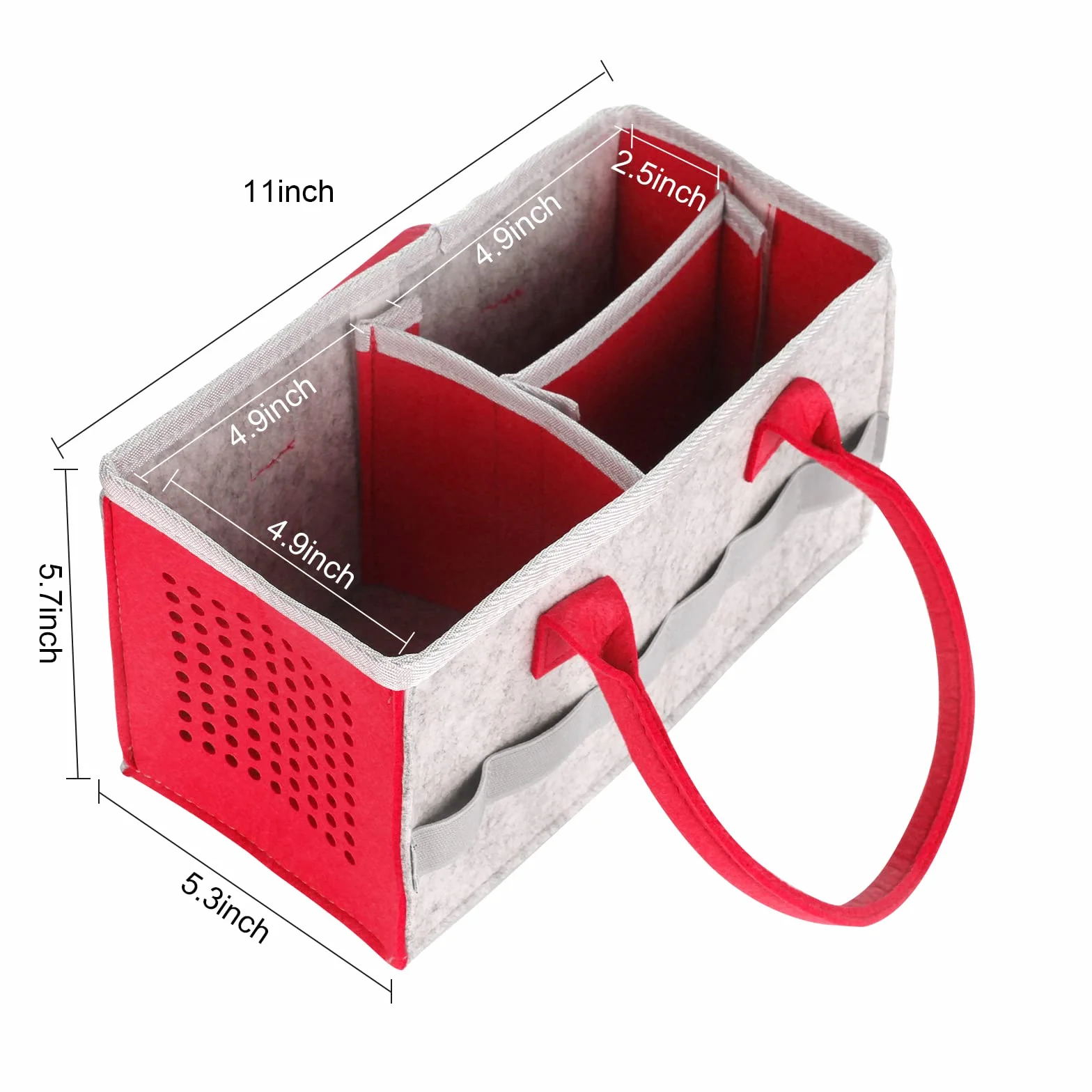 Chedin Tonie Toniebox Akcesoria Organizer Pokrowców Ochronnych z Przechowywaniem Figurek dużo miejsca Torba na Toniebox Zestaw Startowy i Figurki Tonies Torba do Noszenia (Szary + Czerwony)