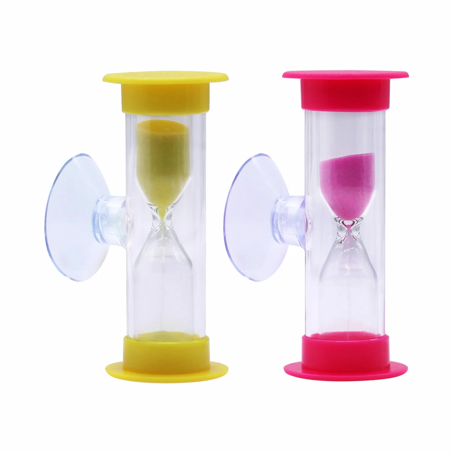 2 sztuki klepsydry dziecięcej 3 min. 2 min. 2 minuty do mycia zębów timer przyssawka zegar kuchenny budzik do jajek zegar na szczoteczkę do zębów szkoła gra biuro
