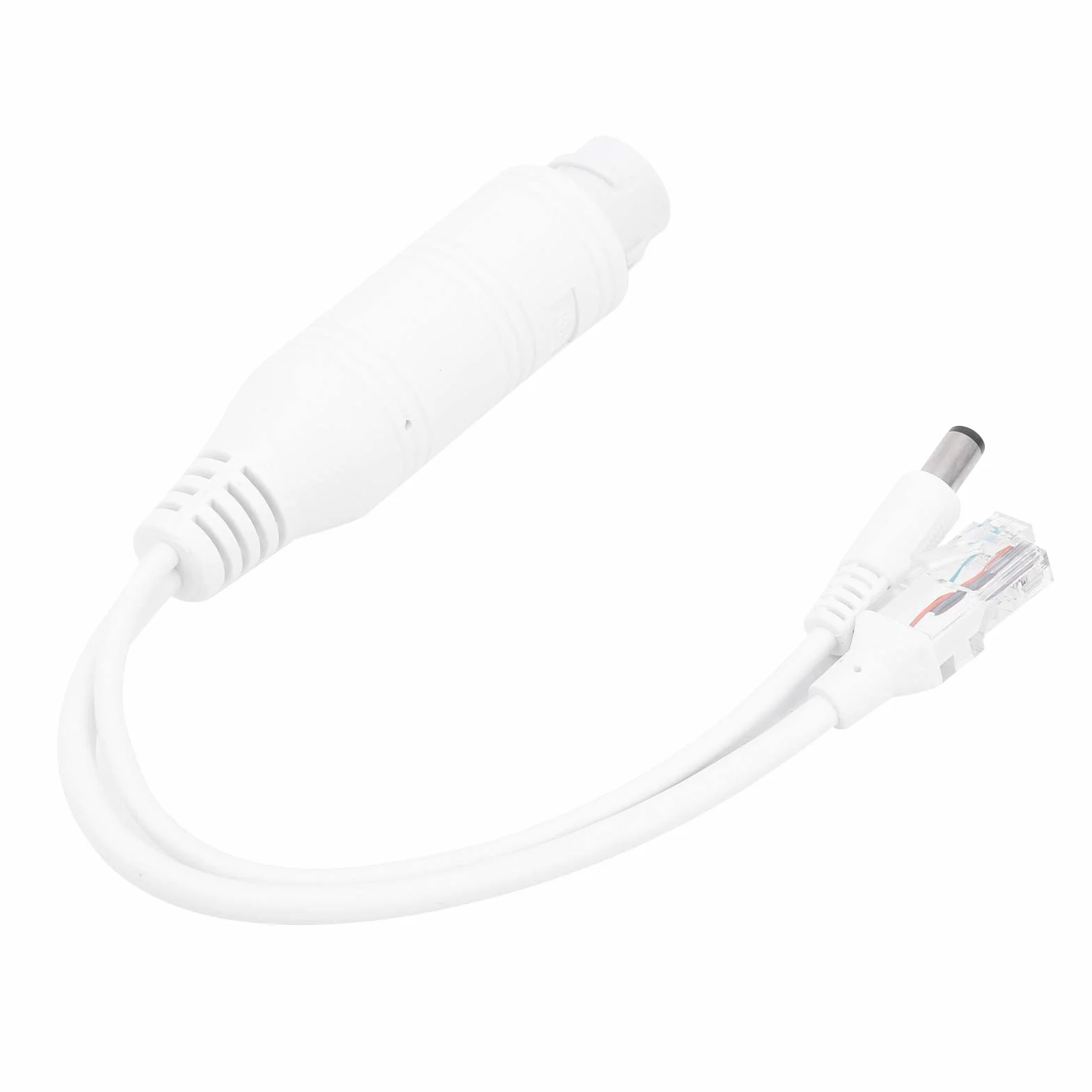 Rozdzielacz POE wodoodporny rozdzielacz POE 48 V na 12 V Adapter POE do kamery IP do użytku zewnętrznego wewnątrz z zestawem pokrowców przeciwdeszczowych