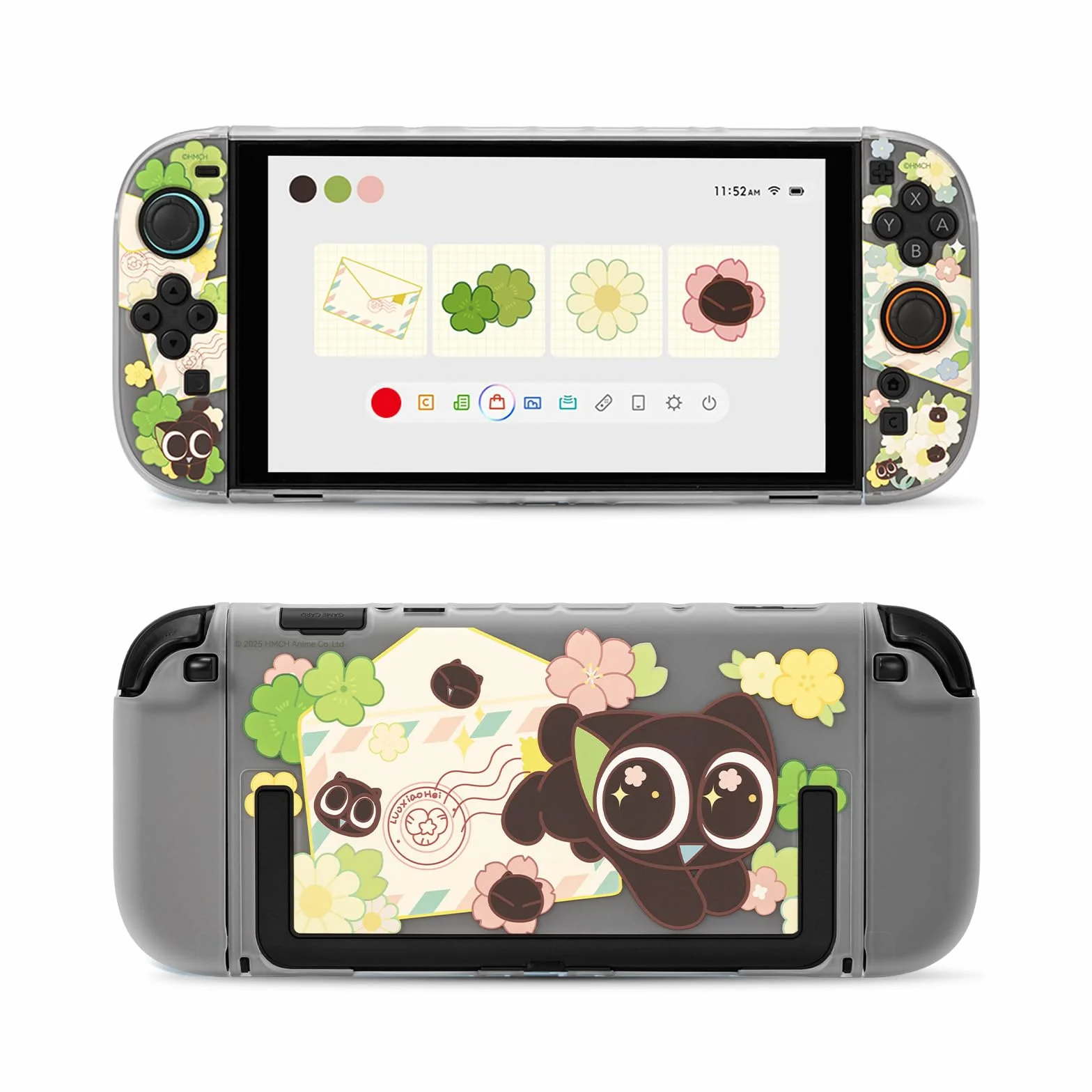 GeekShare Twarde etui ochronne kompatybilne z Switch 2, Kawaii Cartoon Switch 2, kompatybilne z dokowaniem, odporne na zarysowania i uderzenia designerskie etui - Spring Messschaft (seria współpracy