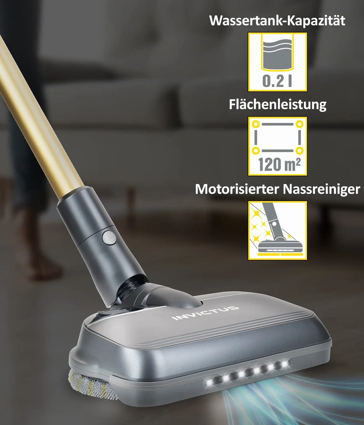 Genius A28347 INVICTUS X8 mop elektryczny z tworzywa sztucznego