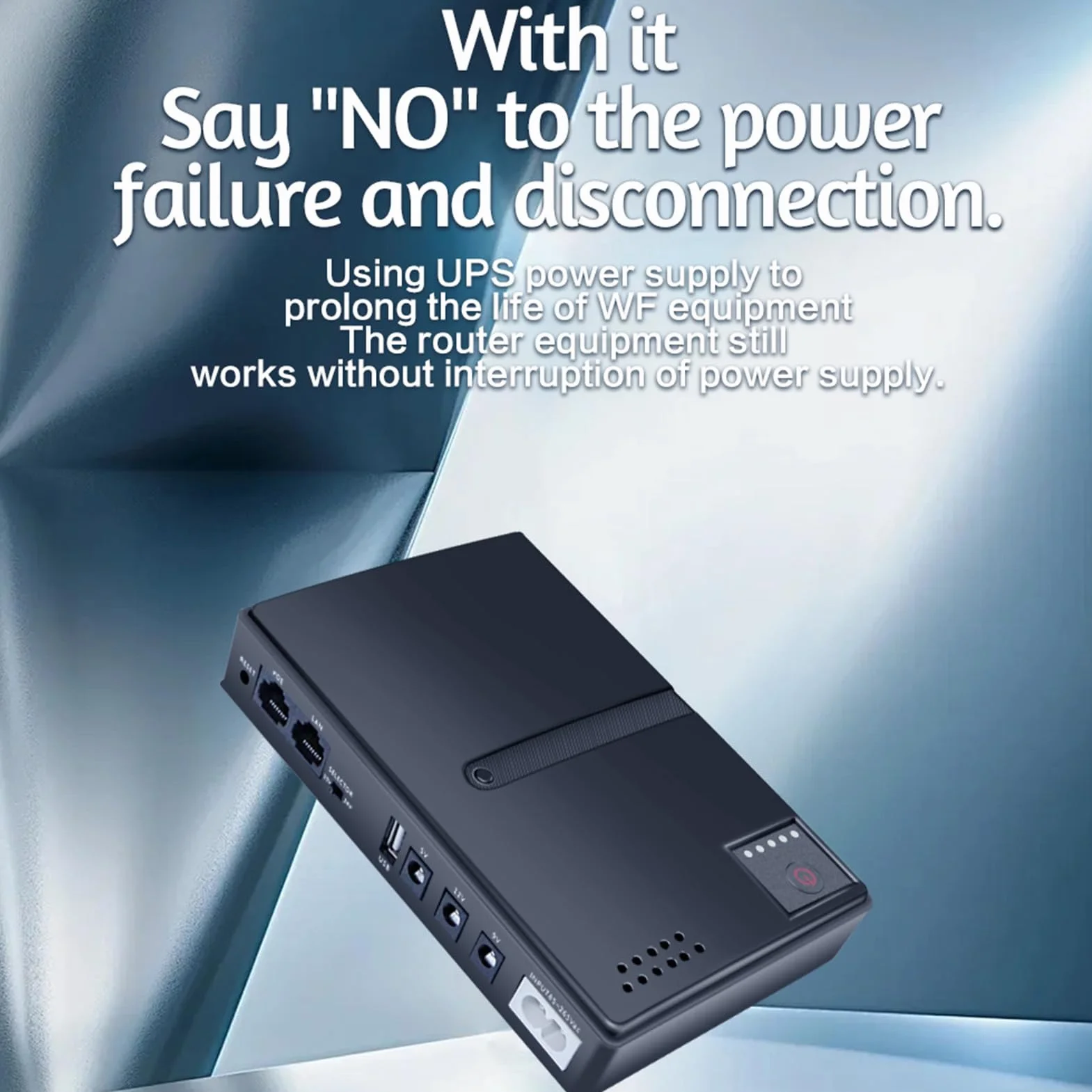 Mini UPS Zasilanie Awaryjne z Baterii, 10400MAh 36 W Bezprzerwowy Zasilacz z Wyjściem USB 5 V DC 5 V 9 V 12 V 2 A POE 15 V 24 V 1 A 6 Gniazd Zasilanie Zasilanie dla Routera,