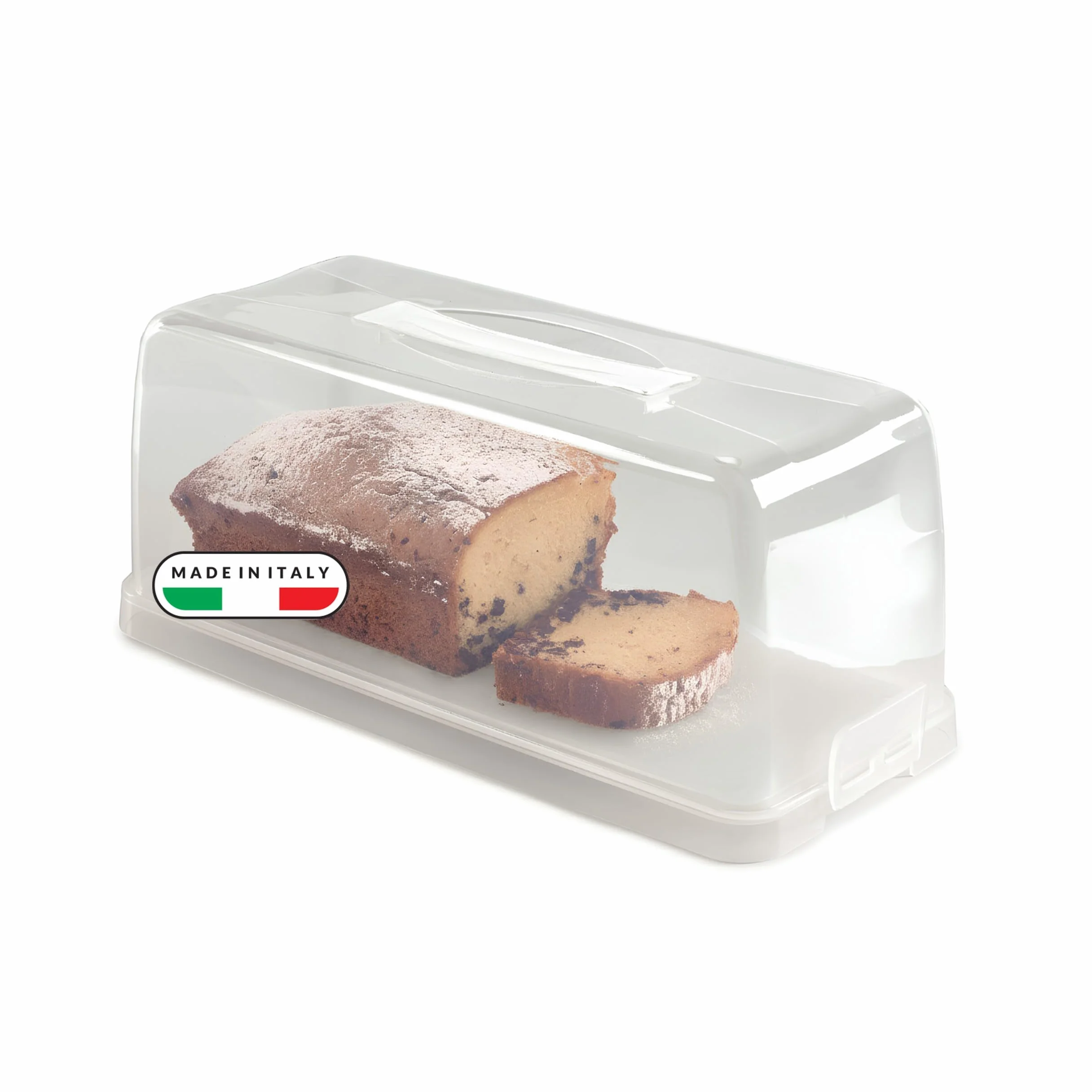 Uchwyt na Plumcake Plastikowy Pojemnik na Bochenek 34,4 x 14,8 x 14,2 cm Biały 0% BPA Bez ftalanów