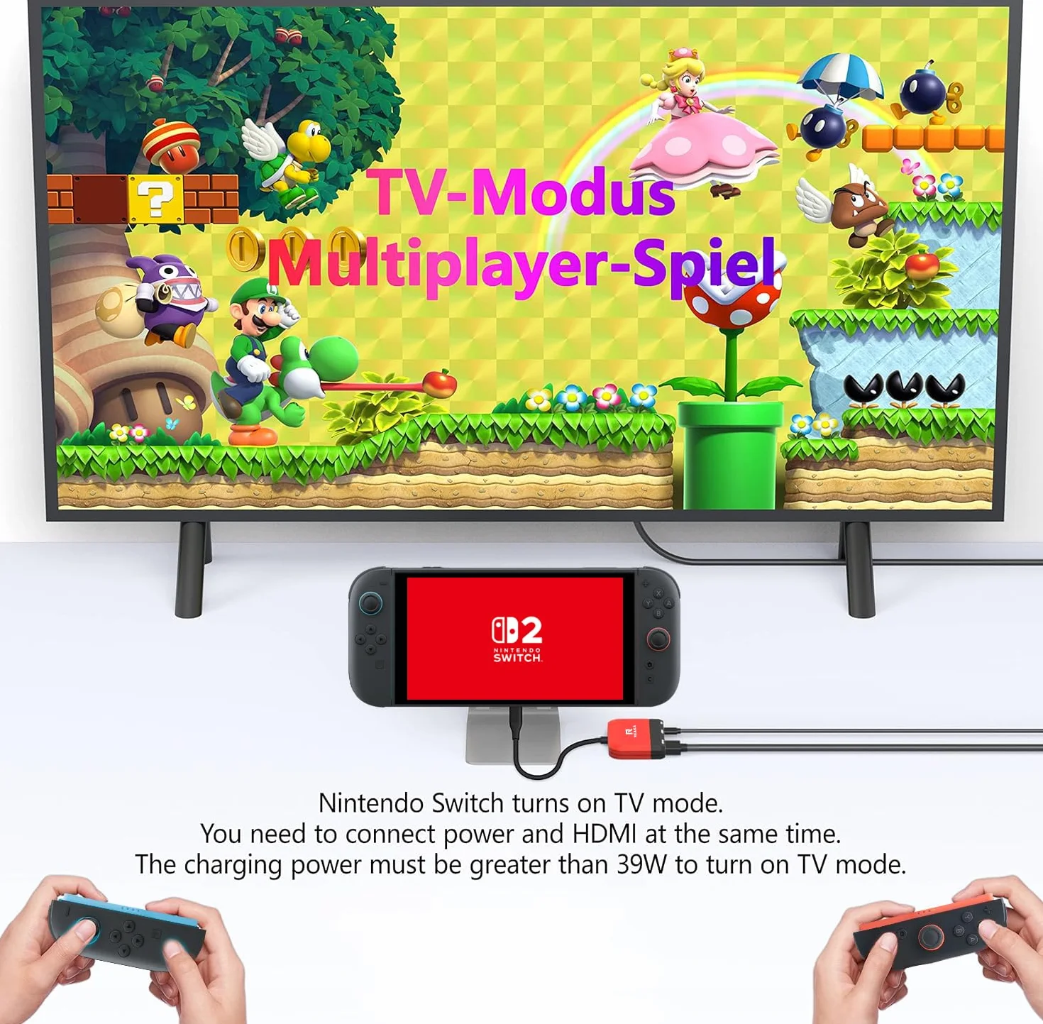 RREAKA Switch Dock for Nintendo Switch OLED, 3 in 1 TV Adapter with 4K HDMI, USB 3.0, 100W Type C Charging