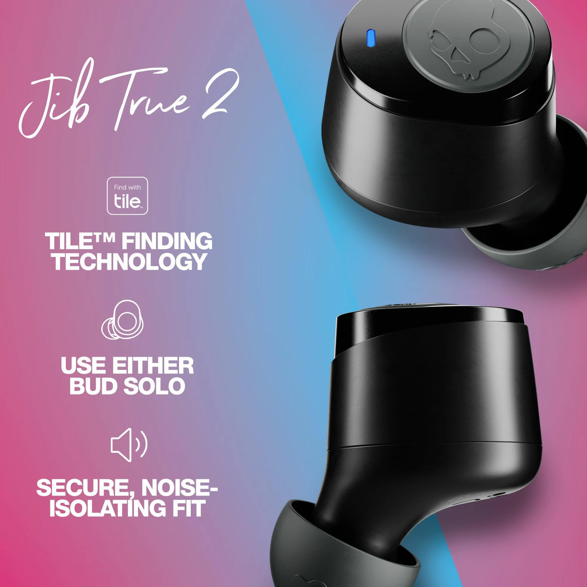 Skullcandy Jib True 2 Wireless In-Ear Earbuds True Black