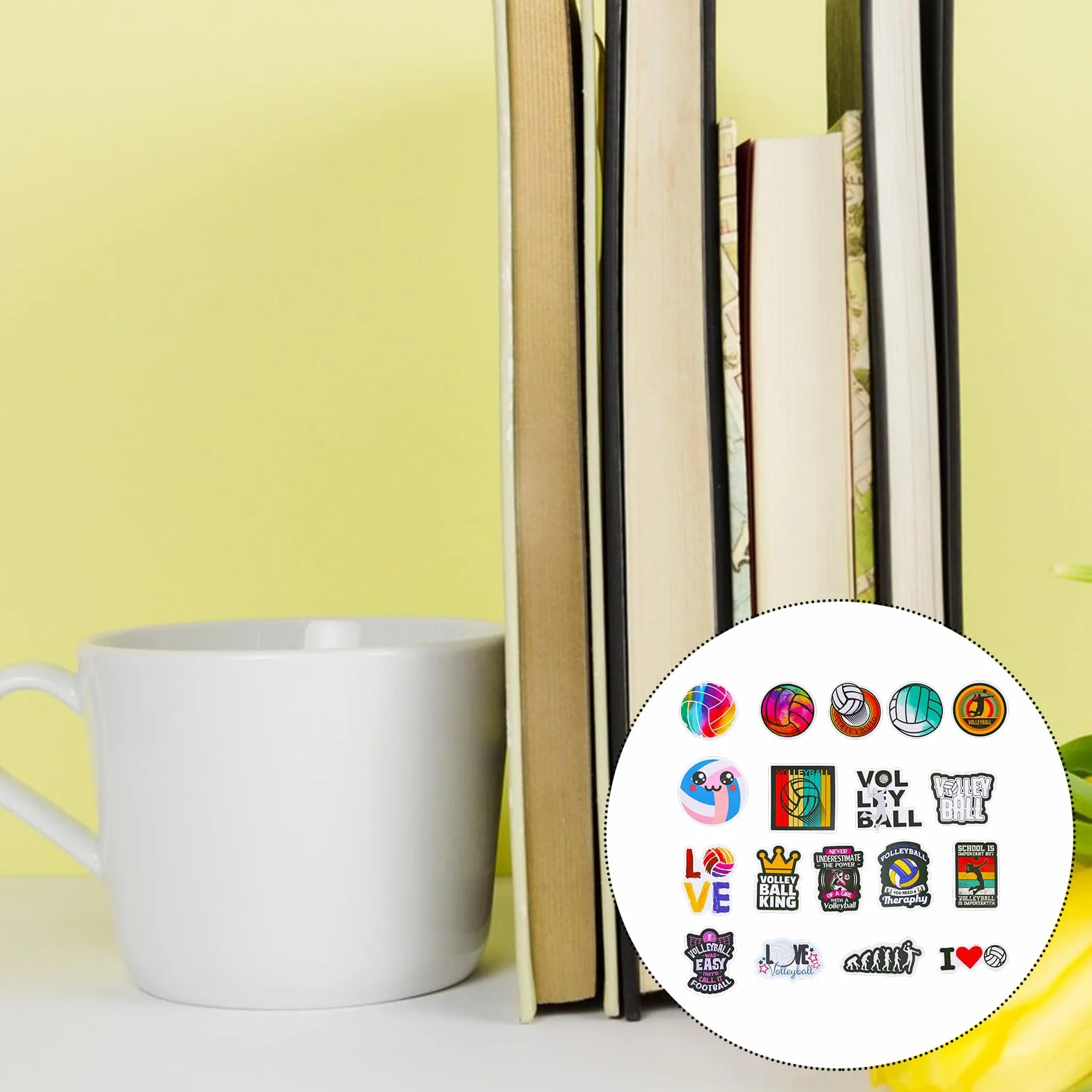 50 sztuk naklejek z akcesoriami do siatkówki, śliczne prezenty do siatkówki, sportu, wodoodporne, winylowe naklejki na laptopa, dla nastolatków, dziewcząt, dorosłych, młodzieży, deskorolki