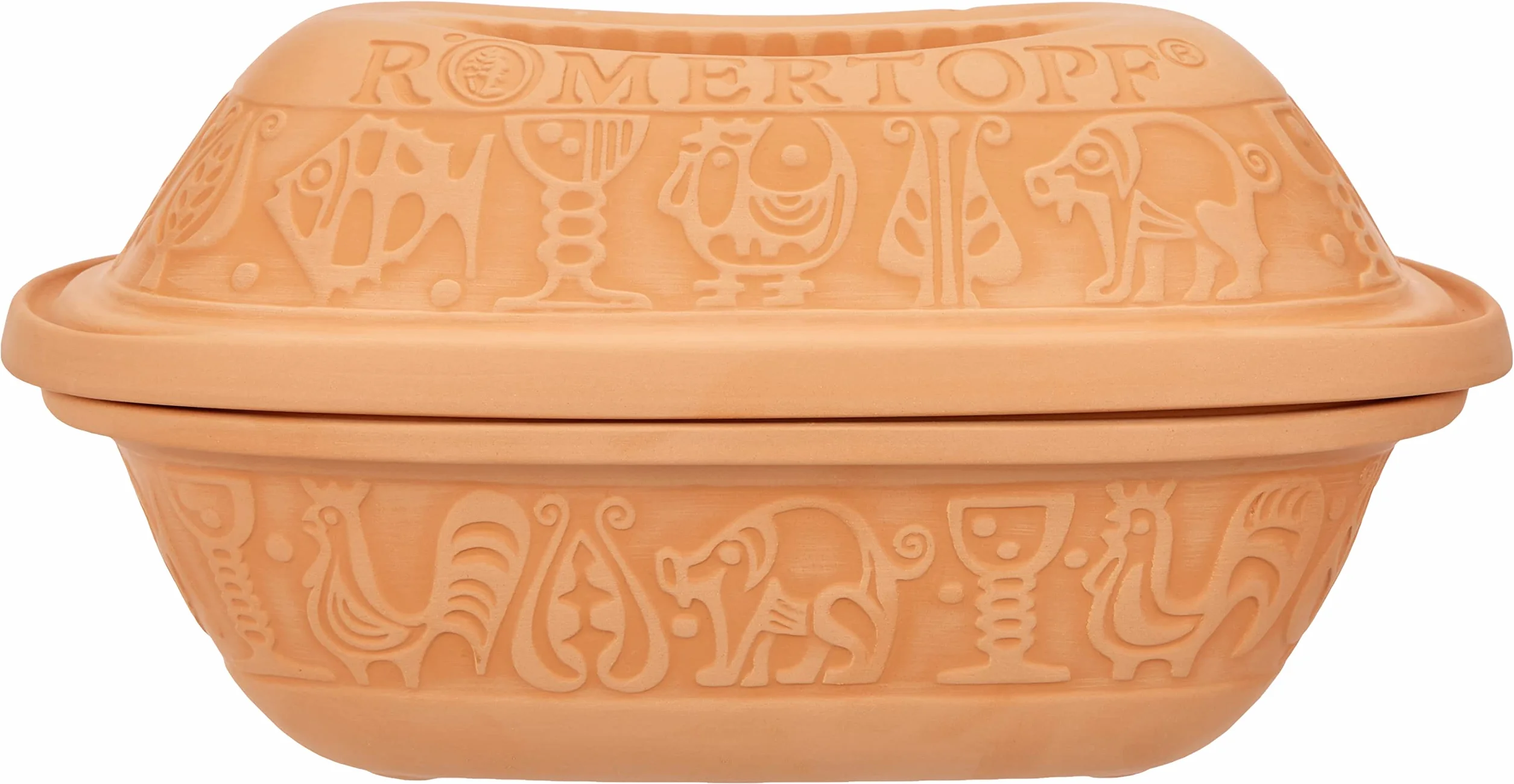 ROEMERTOPF naczynie do pieczenia klasyczne, ceramiczne parowary z naturalnej gliny, dla maksymalnie 4 osób, 3 litry