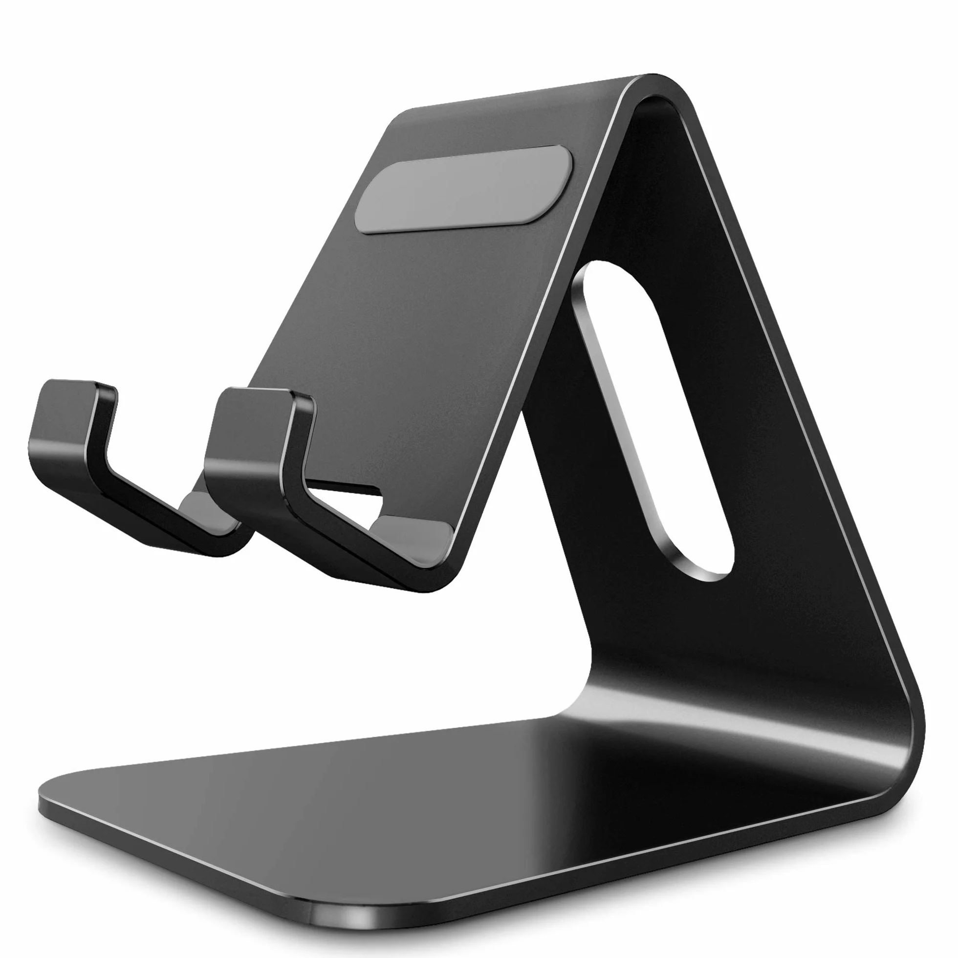 Stojak na telefon komórkowy Lucrave, podstawka, uchwyt, aluminiowa podstawka na biurko kompatybilna z przełącznikiem, wszystkie smartfony, iPhone 15 14 13 12 Plus Mini Pro Max Xs Max Xr X SE-czarny