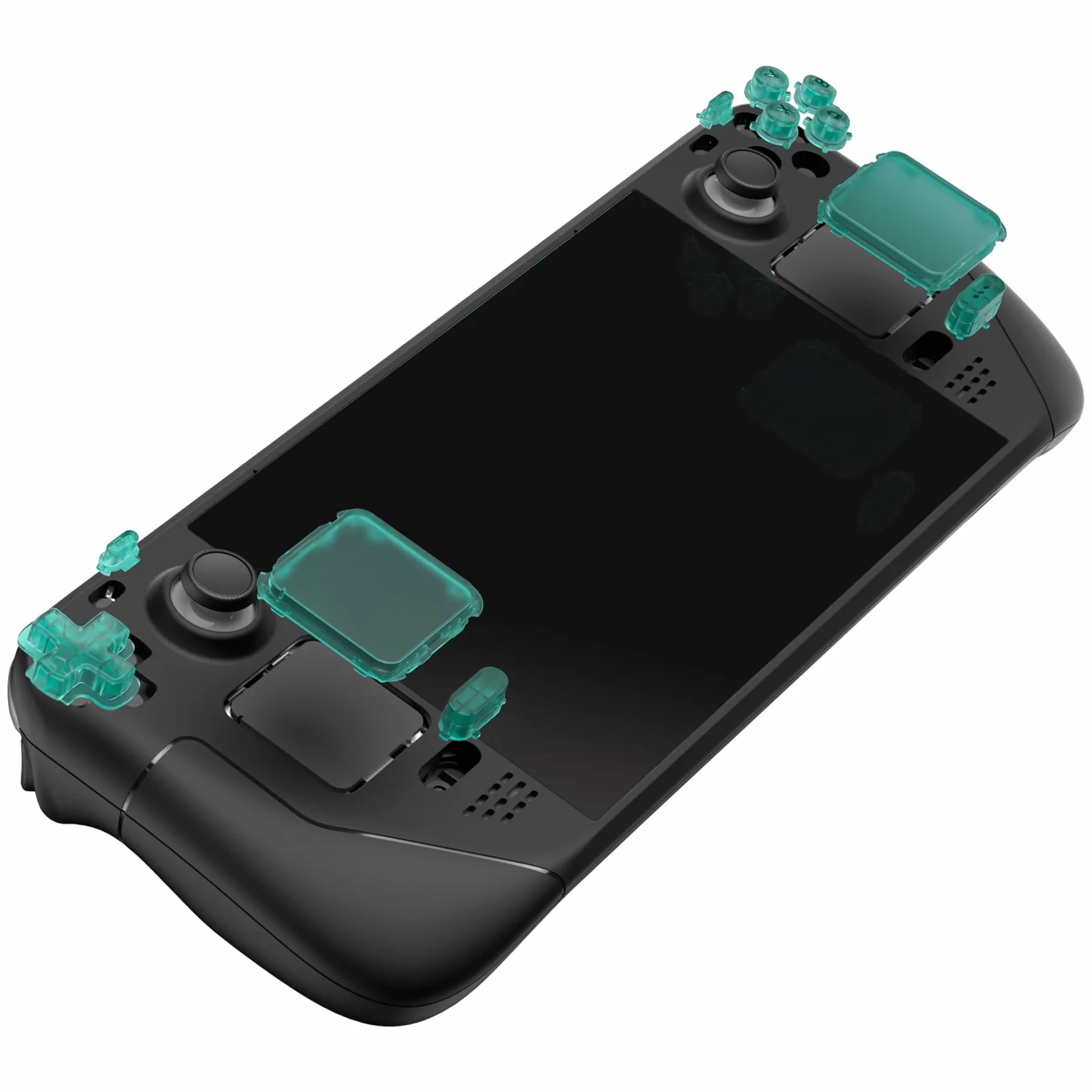 Zamiennik eXtremeRate Szmaragdowo Zielony Pełny Zestaw Przycisków dla Steam Deck, Niestandardowy Panel ABXY D-pad Trackpad Bumpers Triggers Przyciski i Śrubokręty dla Steam Deck Przenośna Konsola — Konsola Nie Jest Dołączona