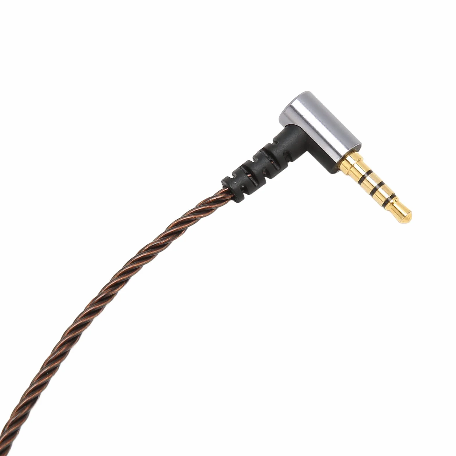 ZJchao Kabel IEM, 2 piny, 0,78 mm, 3,5 mm, prawy kątowy, zamiennik słuchawek dousznych, kabel 2-pinowy, kabel IEM z mikrofonem, kabel IEM z mikrofonem do AS106 ZST ZS3 ES4
