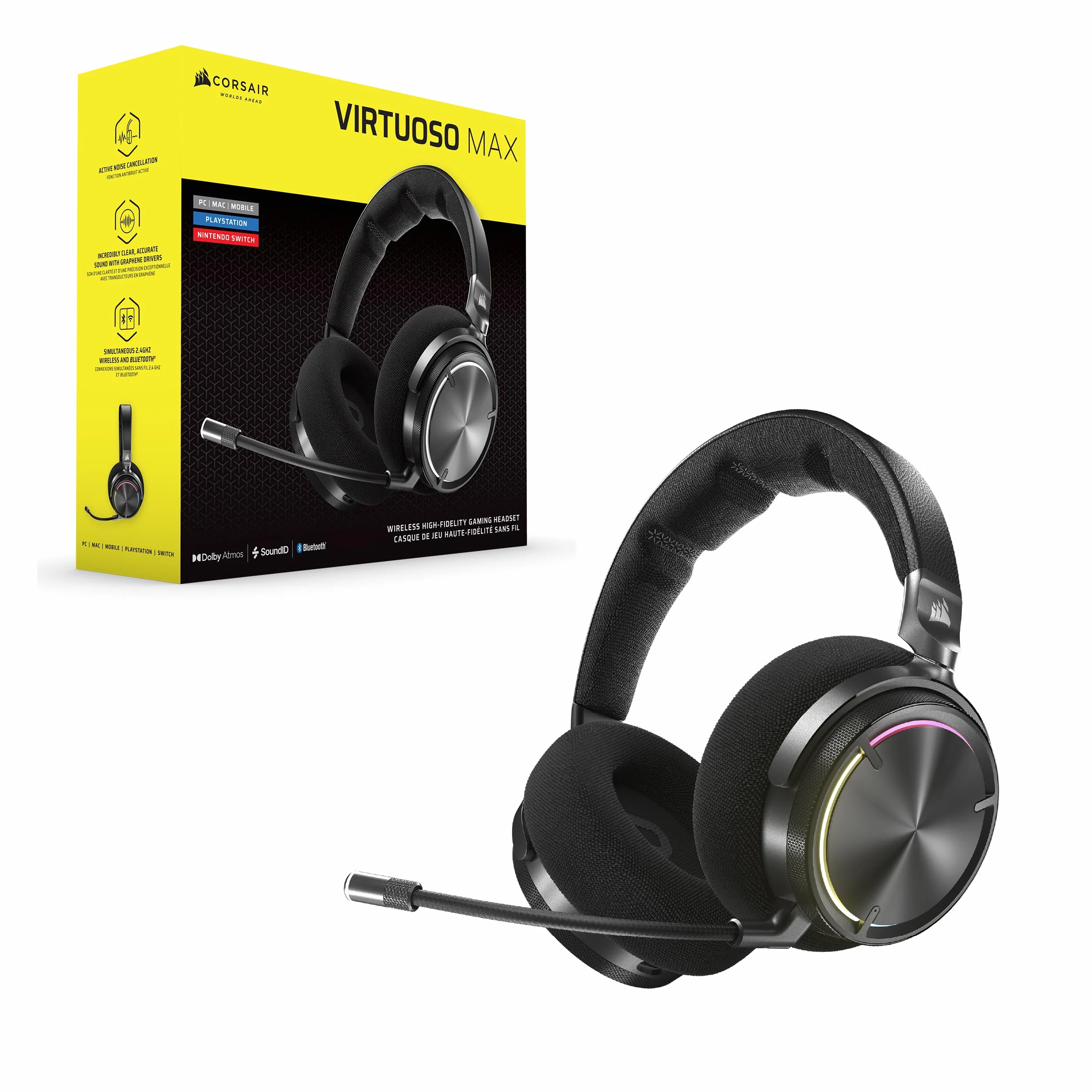 Auricolari con Microfono Gaming Corsair VIRTUOSO MAX Nero