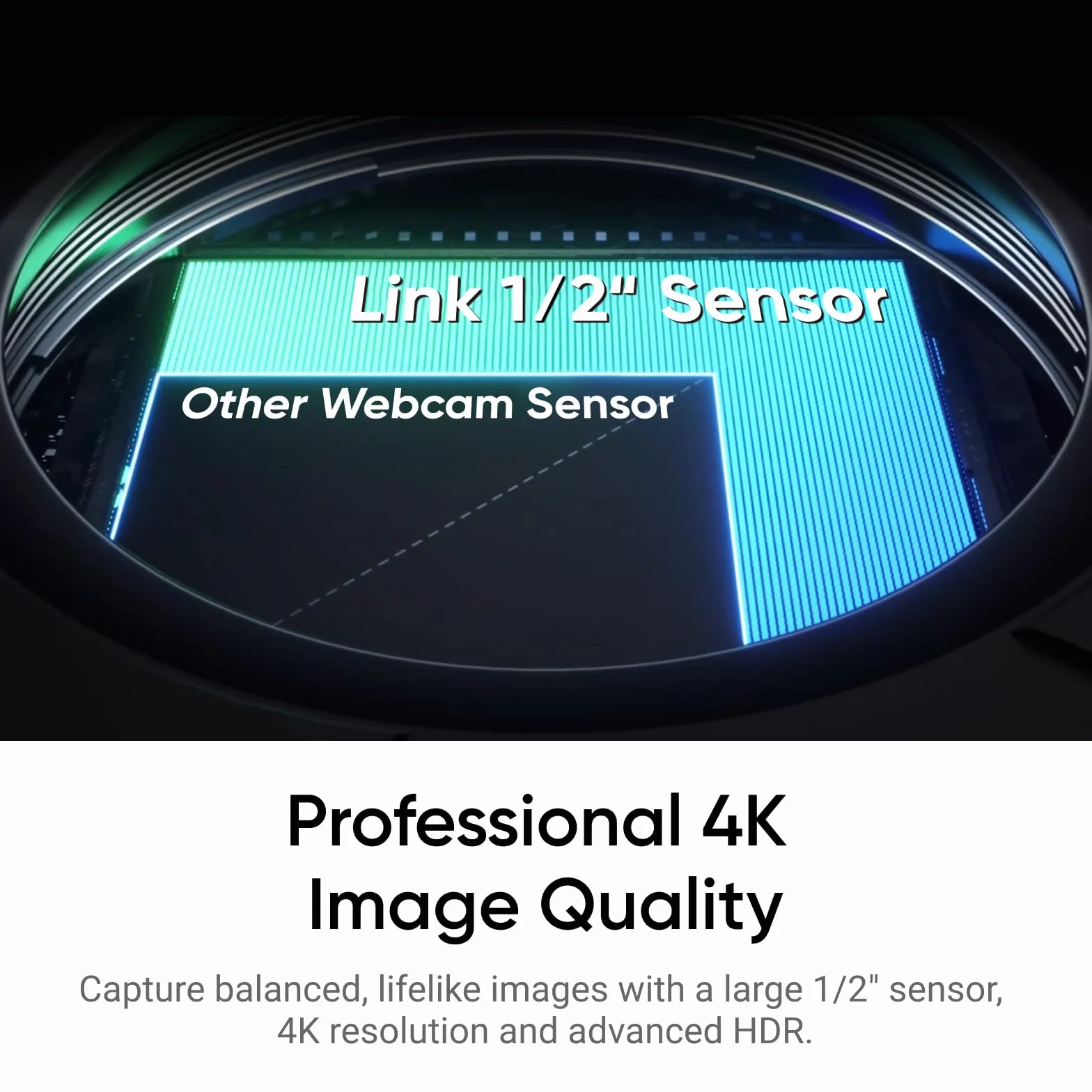 Insta360 Link 2C - kamera internetowa 4K do komputerów PC/Mac, czujnik 1/2", automatyczne kadrowanie, HDR, mikrofon z redukcją szumów AI, sterowanie gestami do przesyłania strumieniowego, połączeń