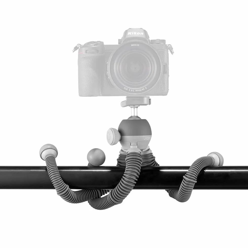 JOBY PodZilla Duży elastyczny statyw z głowicą kulową w zestawie, statyw do telefonu od twórców GorillaPod, kompatybilny z iPhone'ami, smartfonami, kompaktowymi aparatami bezlusterkowymi, szary,