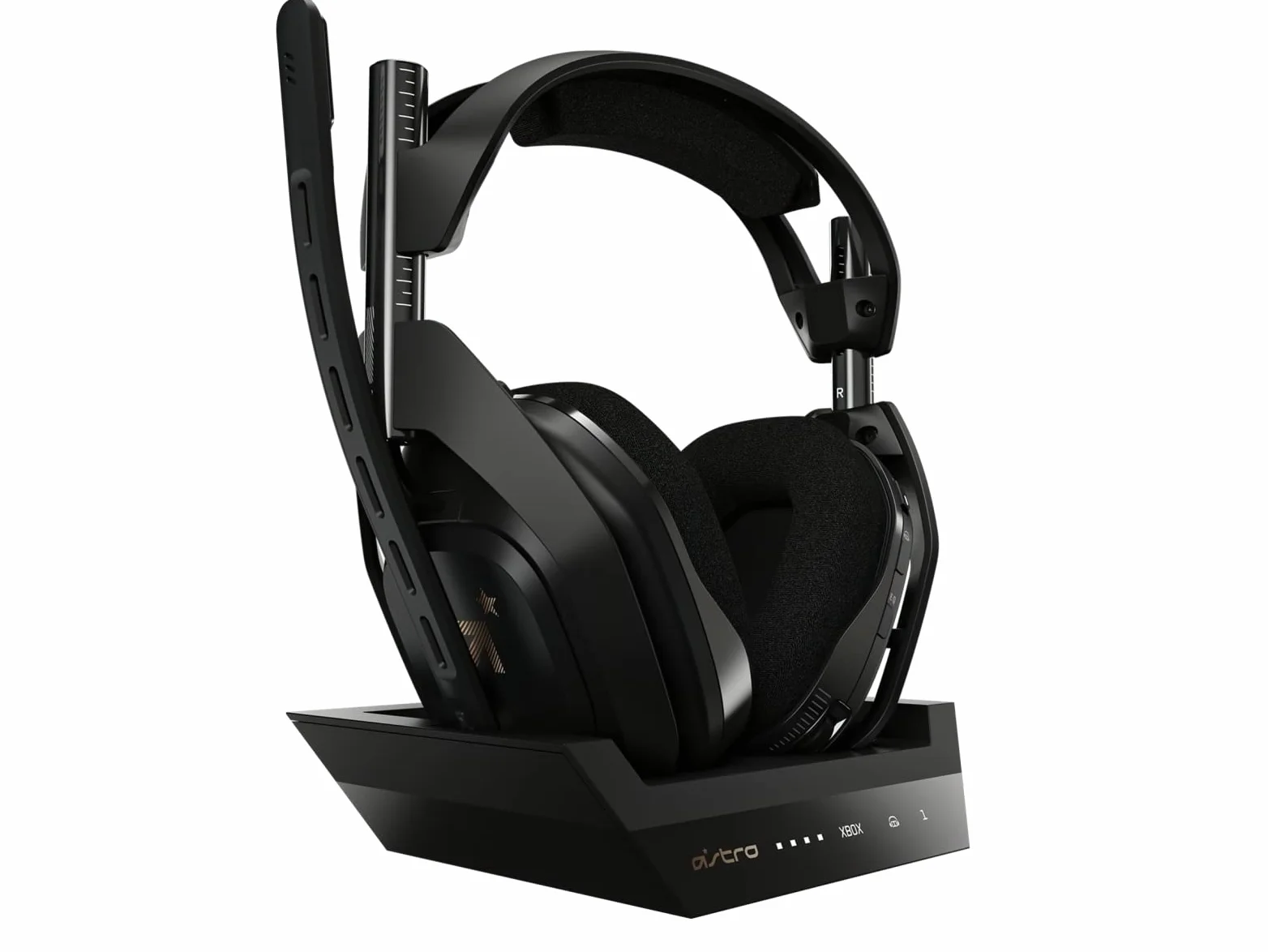 ASTRO Gaming A50 Bezprzewodowy zestaw słuchawkowy + stacja bazowa do ładowania, kontrola równowagi głosu i gry, łączność bezprzewodowa 2,4 GHz, zasięg 15m, Xbox Series X|S, Xbox One, PC i Mac - Czarny